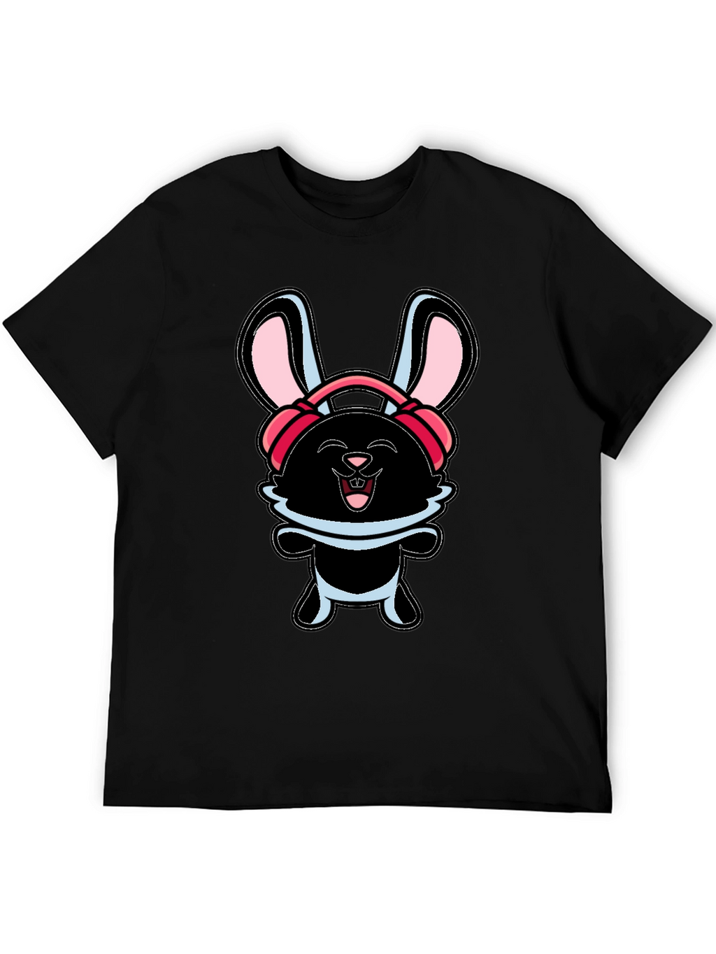Funky Bunny Graphic Tee - Black