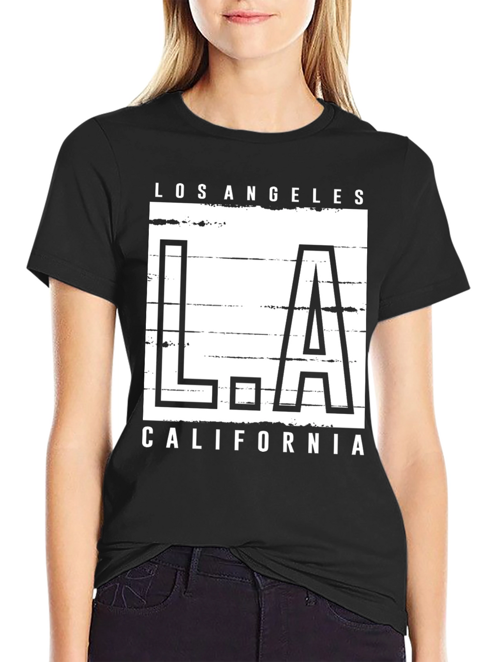 Los Angeles California Graphic Tee - Black