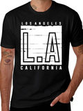 Los Angeles California Graphic Tee - Black
