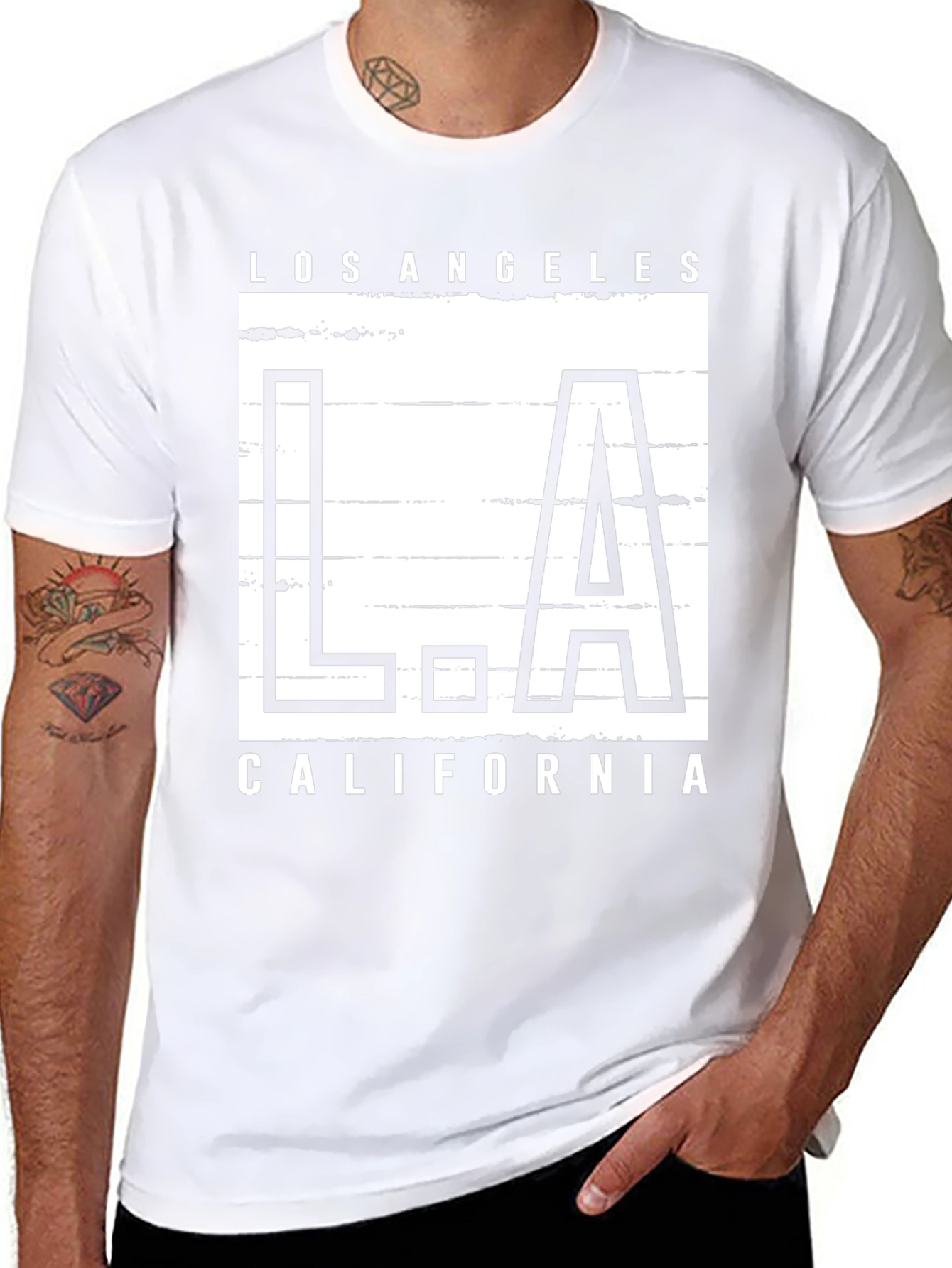 Los Angeles California Graphic Tee - Black