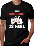 Lab Night Shift T-Shirt - Spooky Medical Ghosts