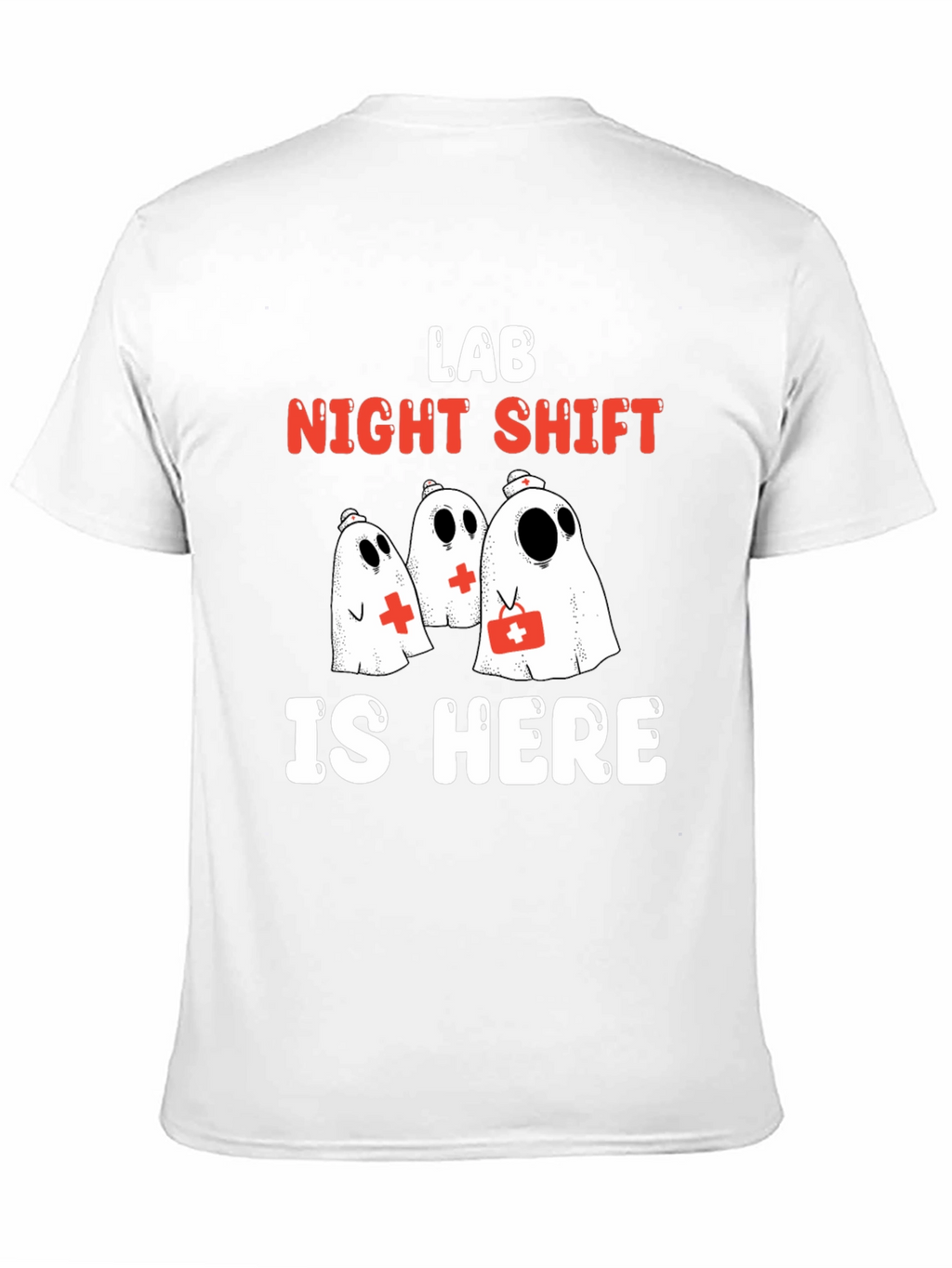 Lab Night Shift T-Shirt - Spooky Medical Ghosts