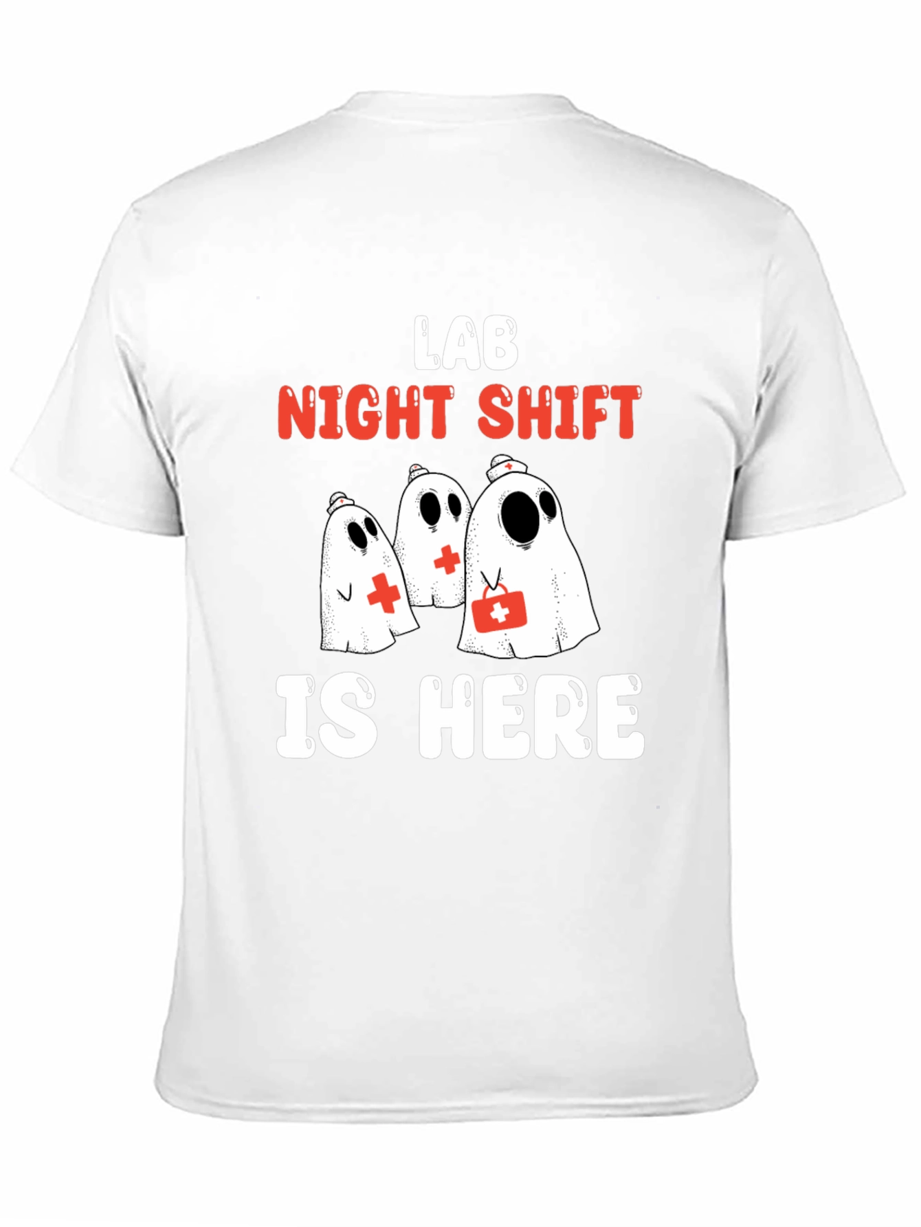 Lab Night Shift T-Shirt - Spooky Medical Ghosts