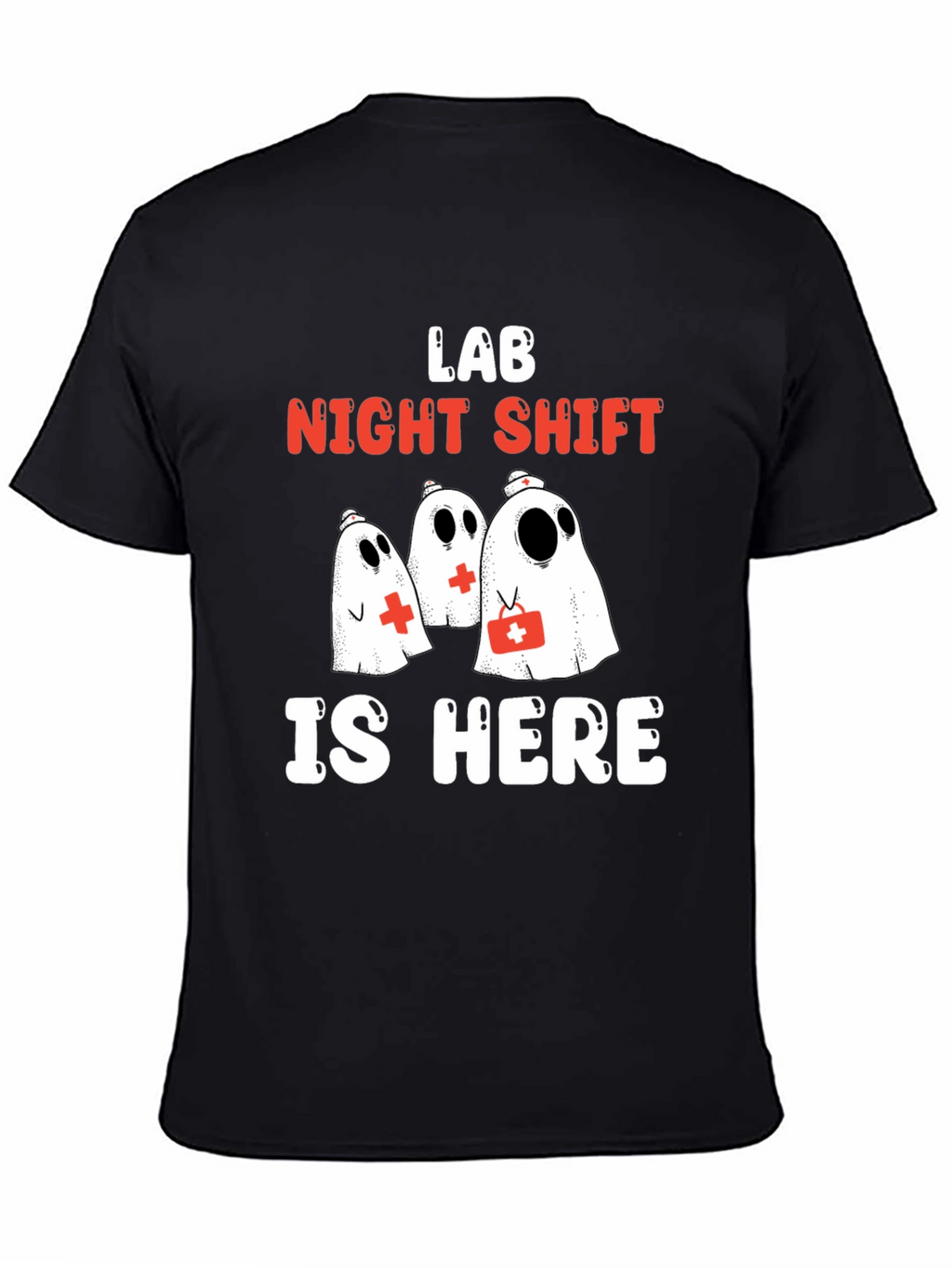 Lab Night Shift T-Shirt - Spooky Medical Ghosts
