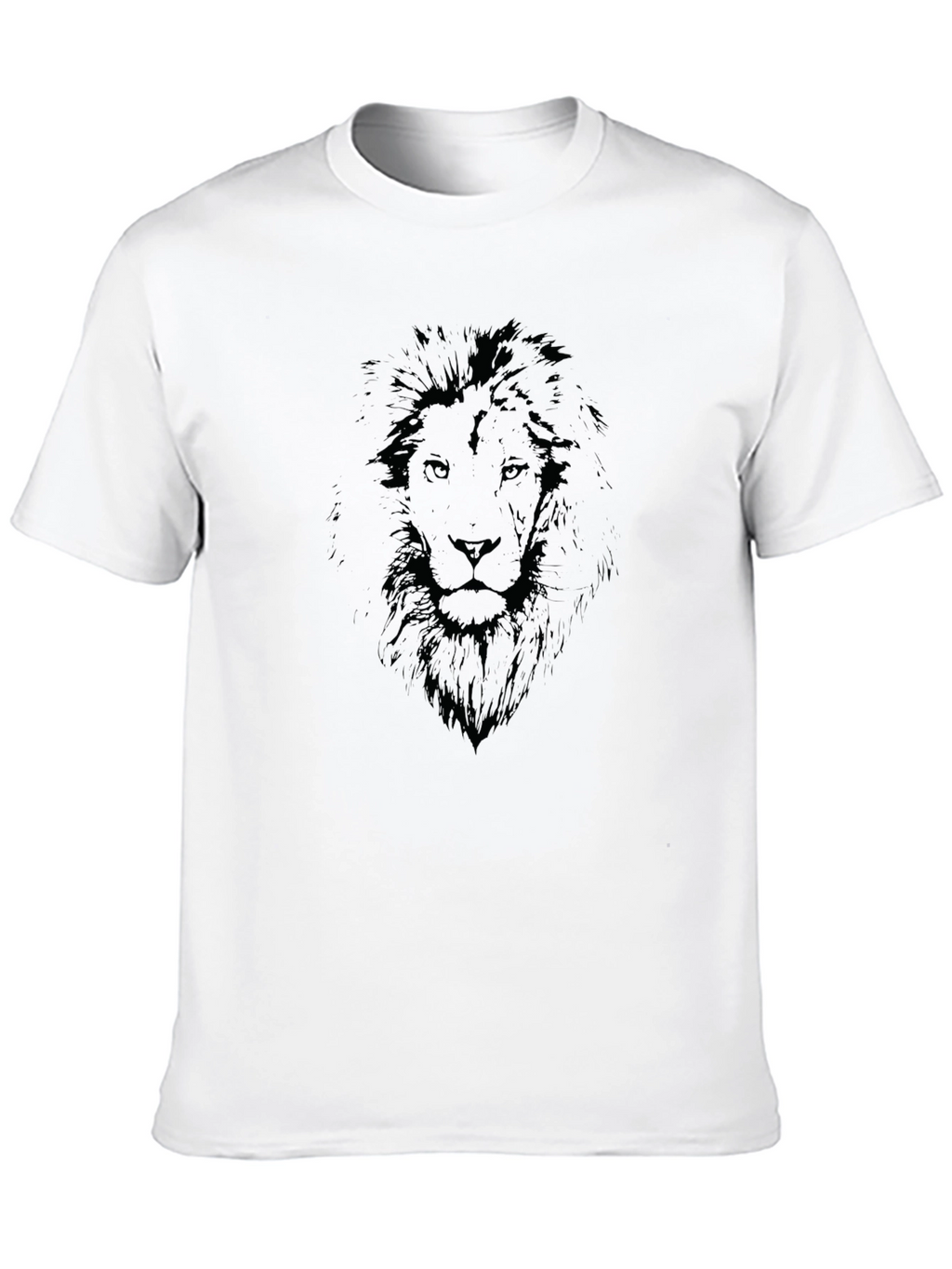 Lion Graphic Black T-Shirt - Mens Casual Wear