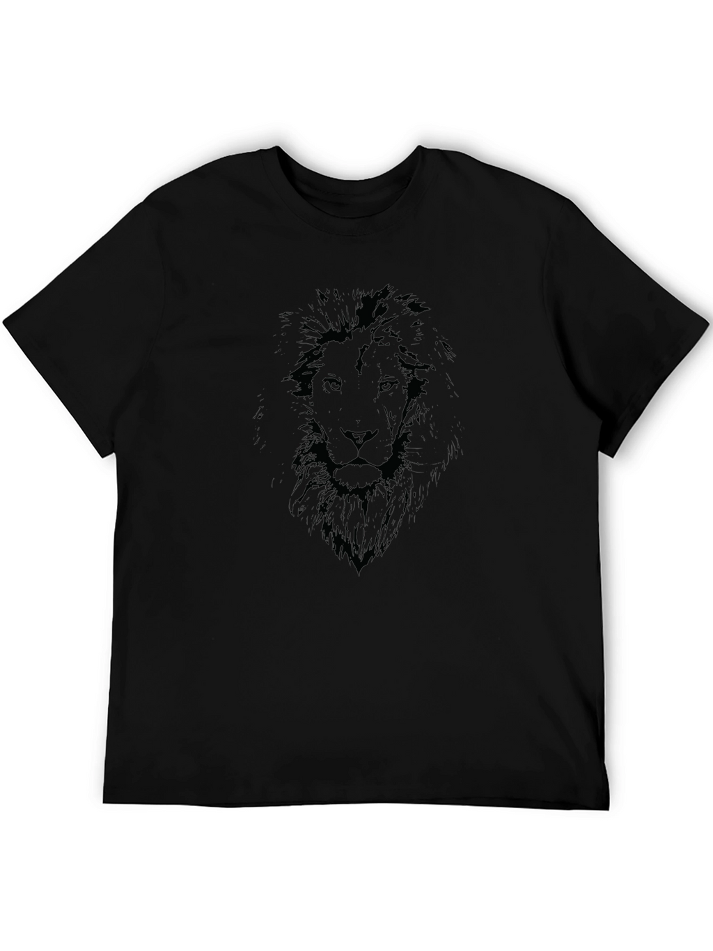 Lion Graphic Black T-Shirt - Mens Casual Wear