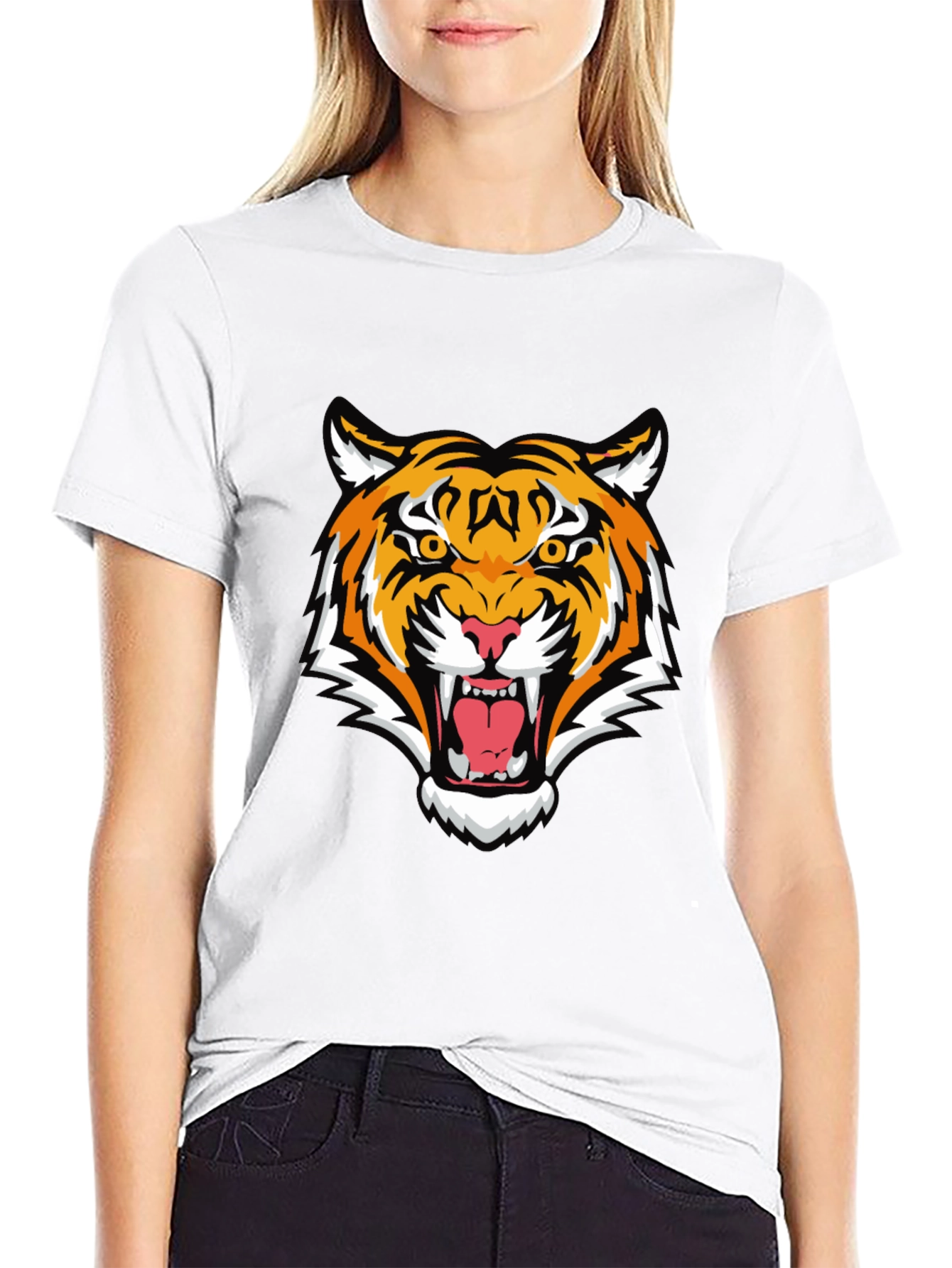 Tiger Graphic Black T-Shirt - Bold Animal Print