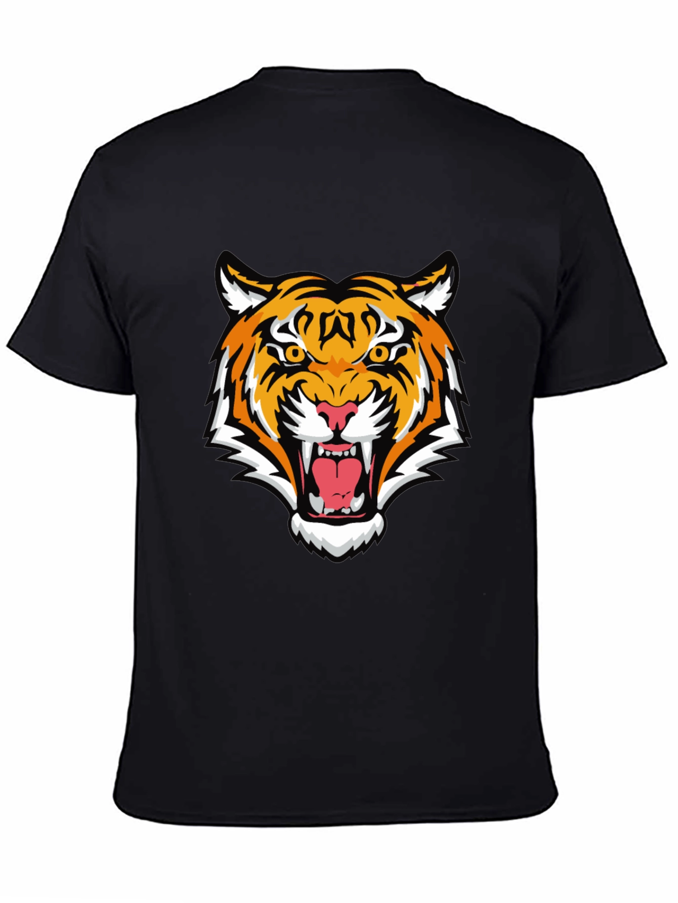 Tiger Graphic Black T-Shirt - Bold Animal Print