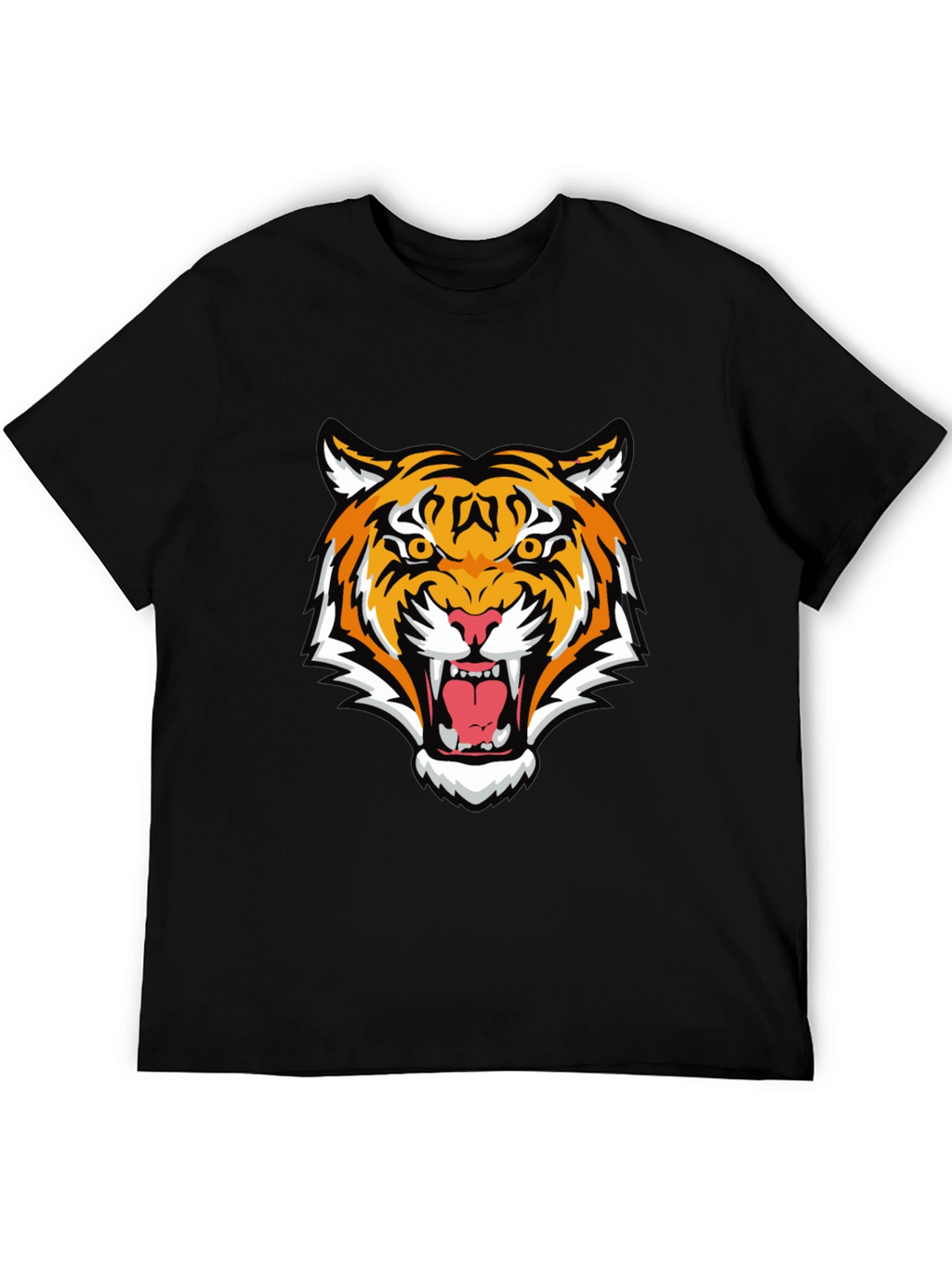 Tiger Graphic Black T-Shirt - Bold Animal Print