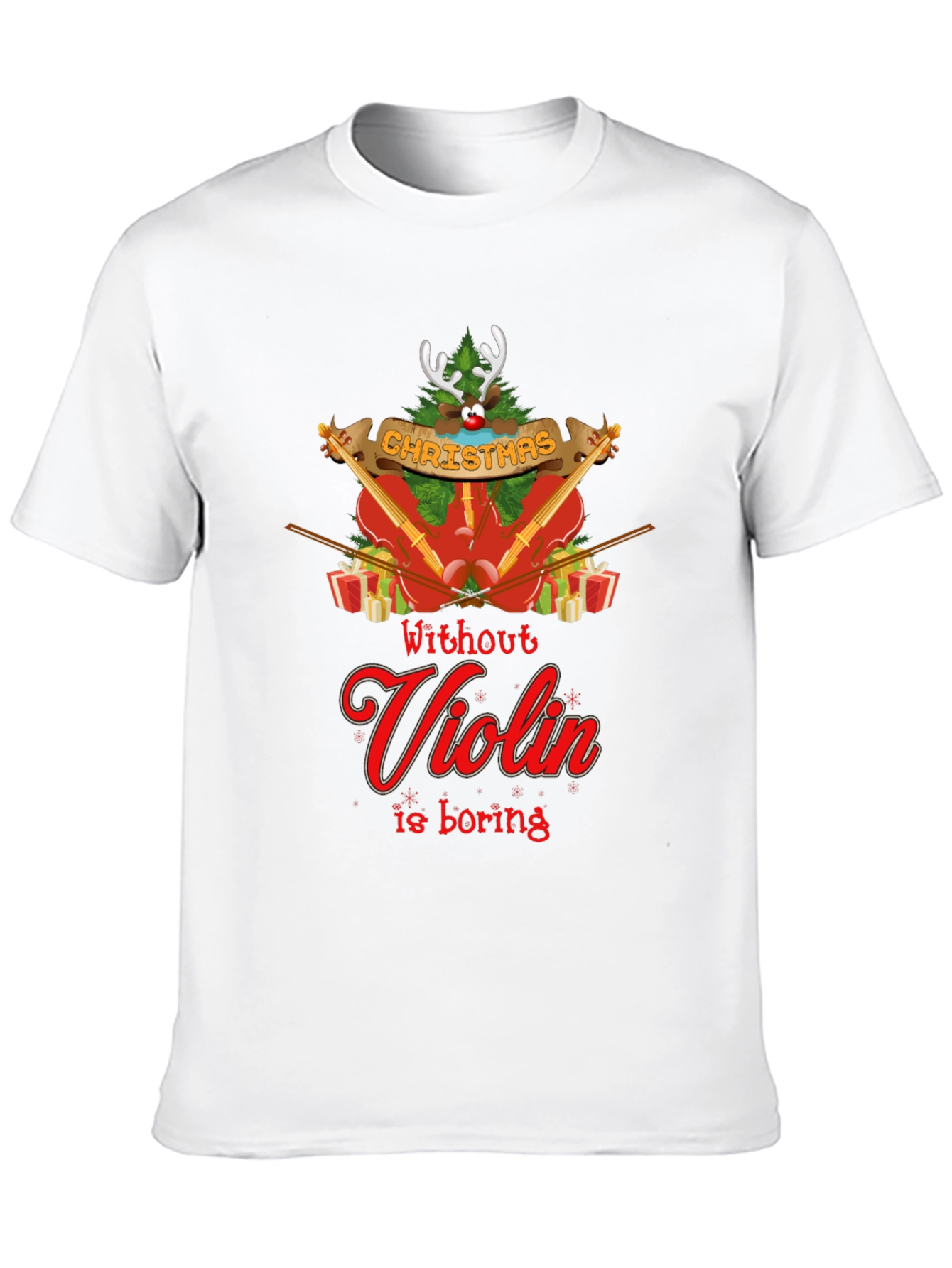 Christmas Violin T-Shirt - Holiday Music Lover Tee