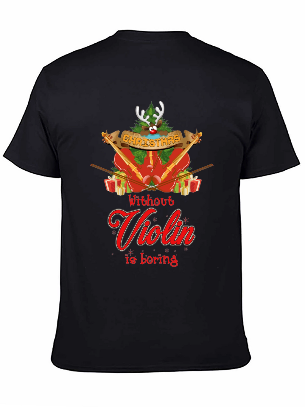 Christmas Violin T-Shirt - Holiday Music Lover Tee