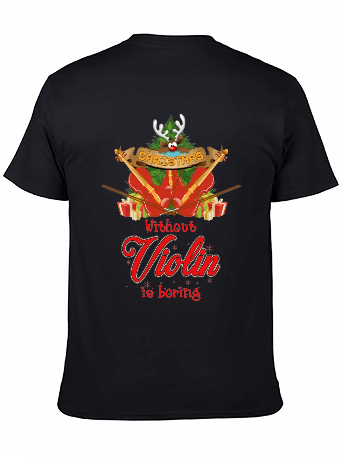 Christmas Violin T-Shirt - Holiday Music Lover Tee