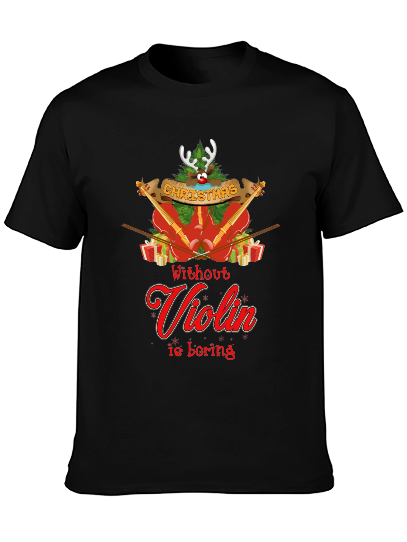 Christmas Violin T-Shirt - Holiday Music Lover Tee