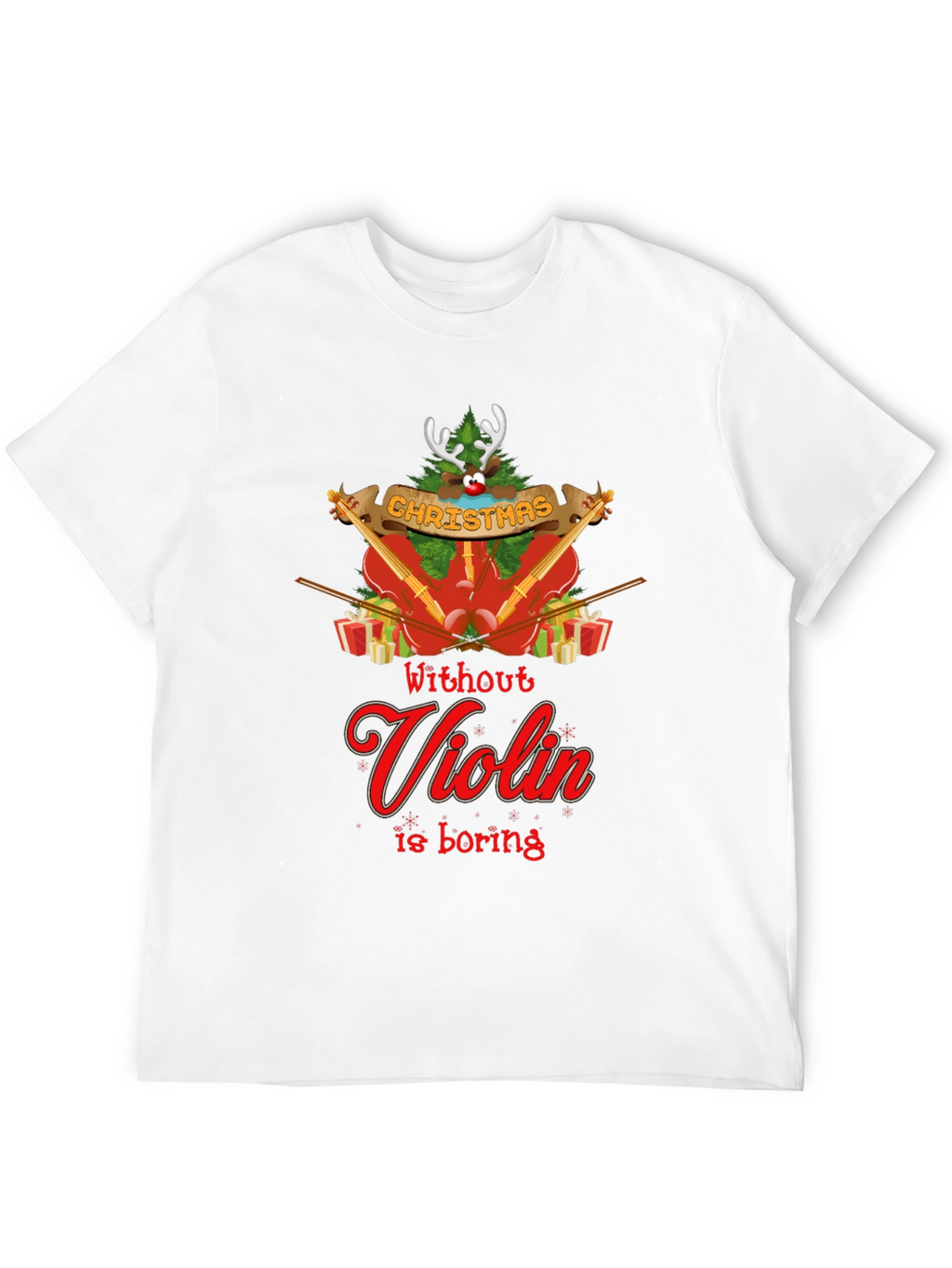 Christmas Violin T-Shirt - Holiday Music Lover Tee