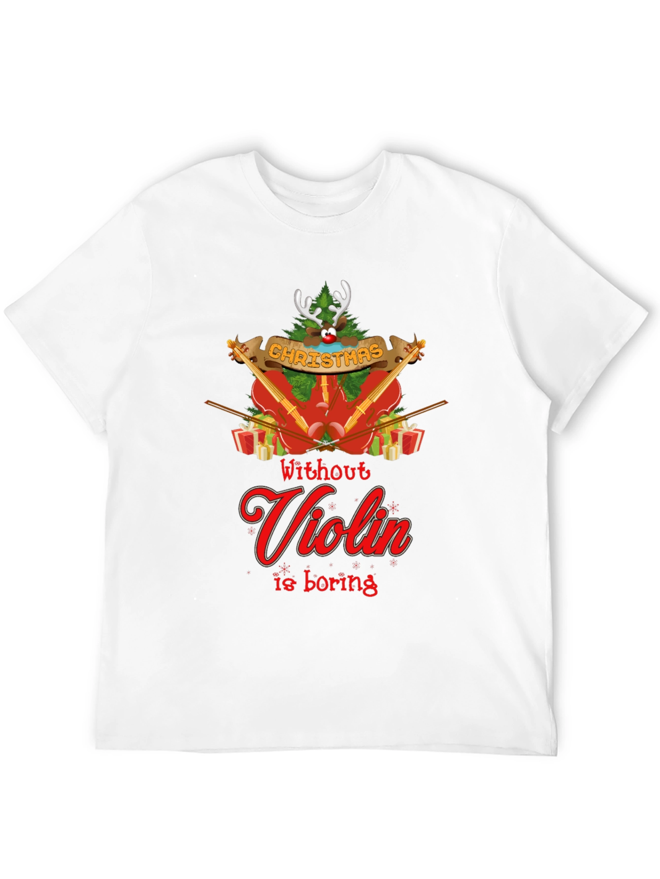 Christmas Violin T-Shirt - Holiday Music Lover Tee