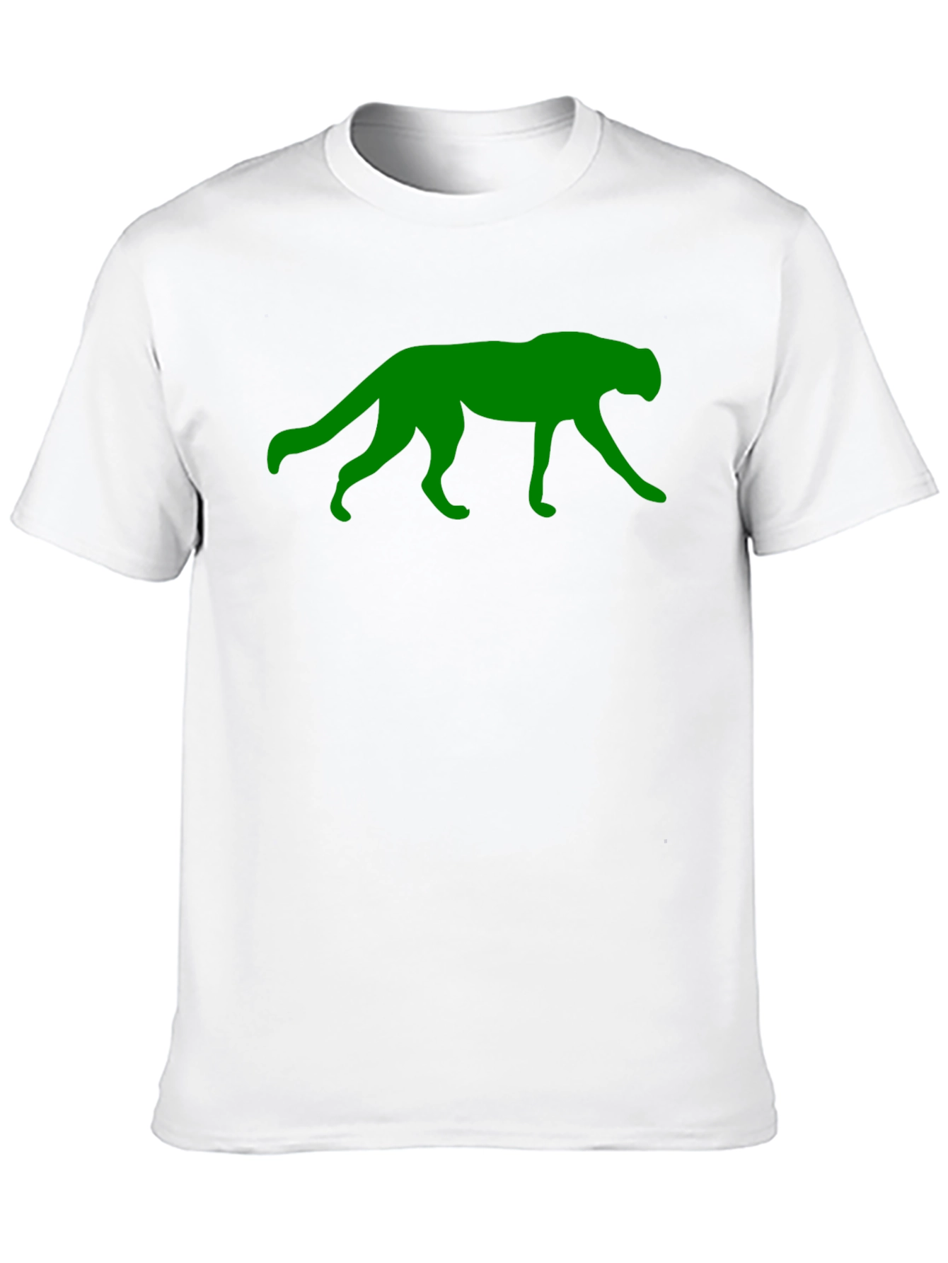Green Panther Graphic Black T-Shirt