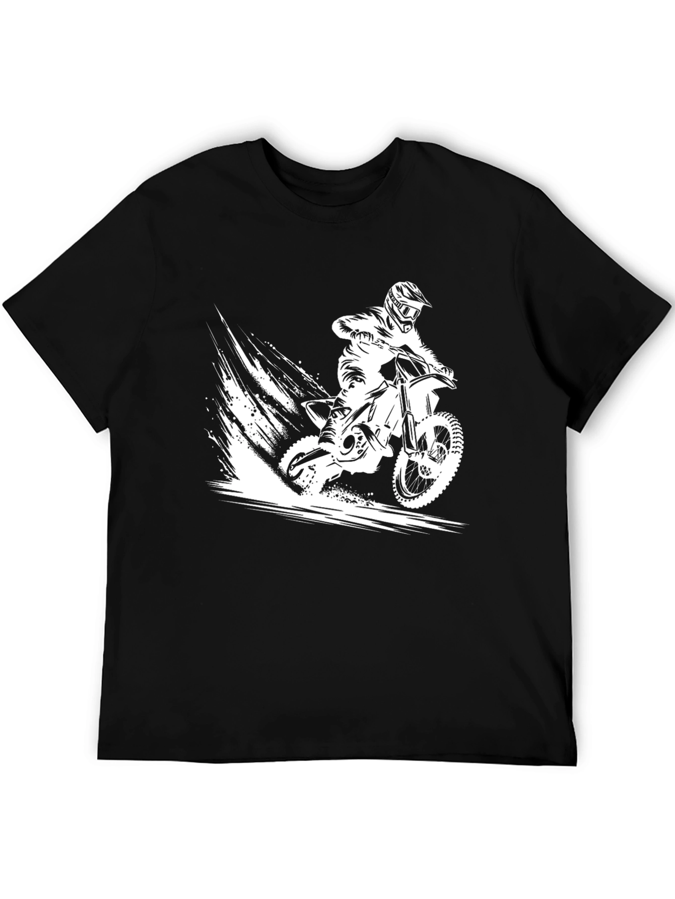 Motorcycle Rider Graphic Tee - Black