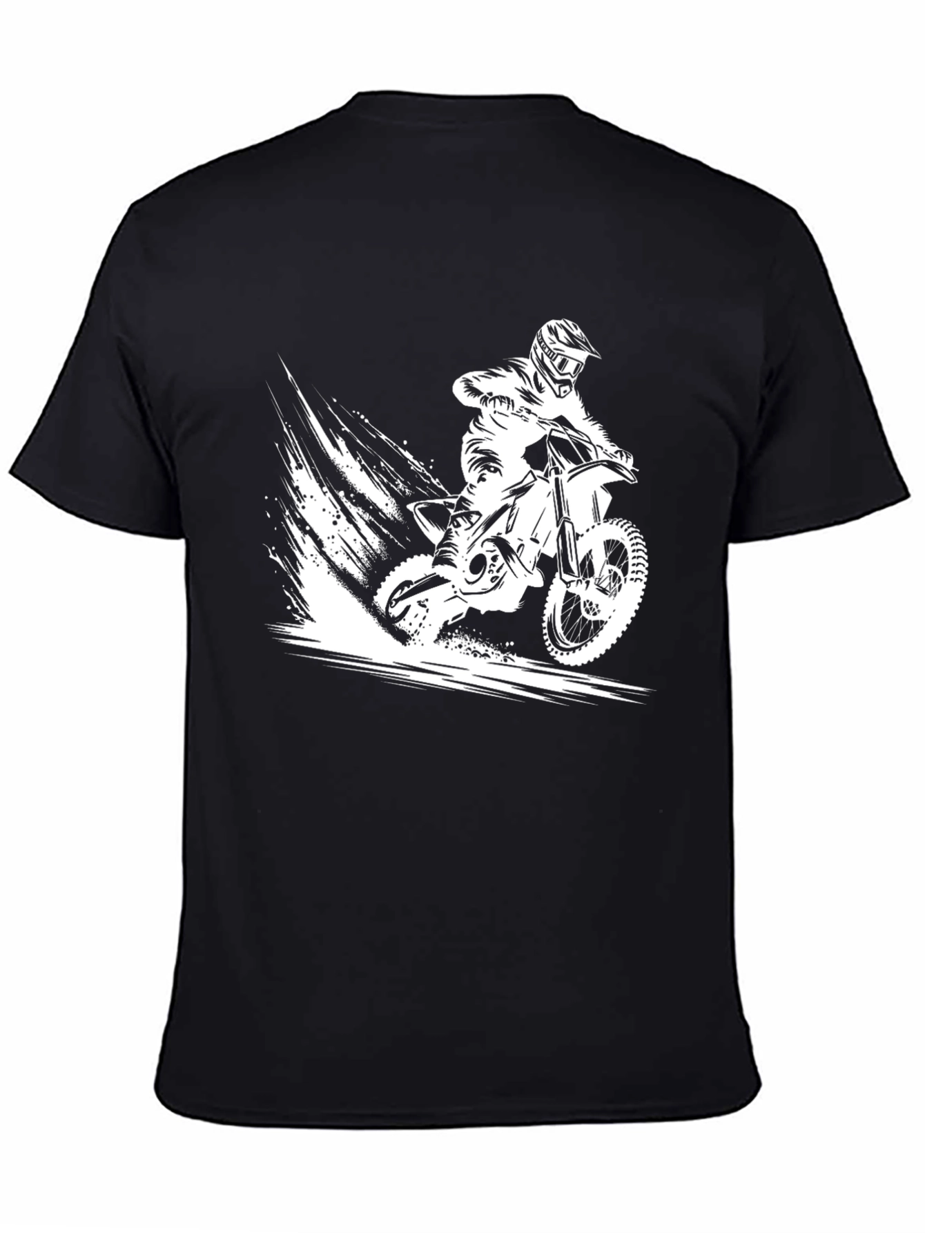 Motorcycle Rider Graphic Tee - Black