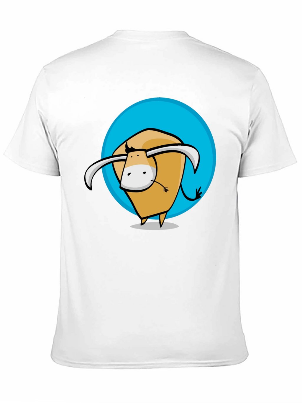 Cartoon Bull Graphic Tee - Stylish Mens Black T-Shirt