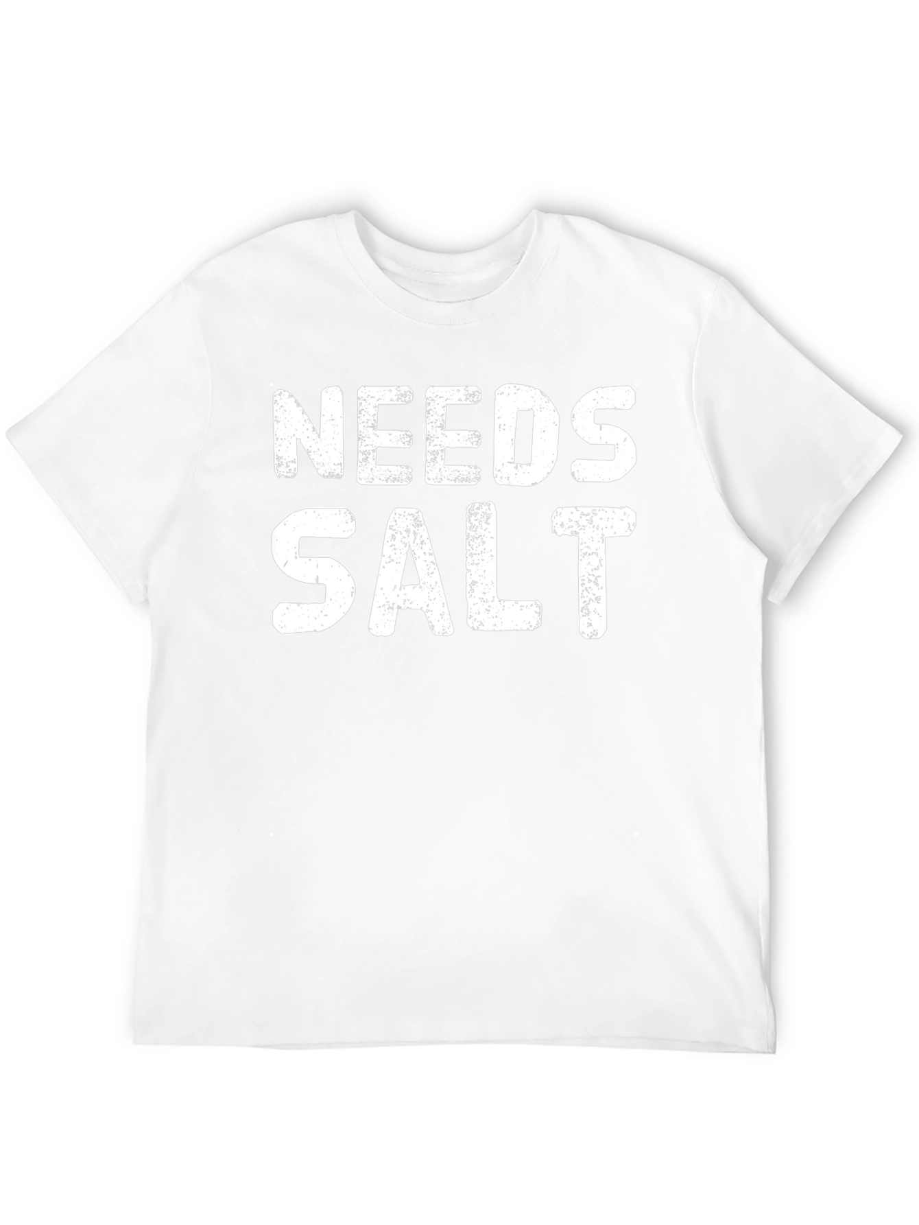 Needs Salt Black T-Shirt Funny Foodie Tee