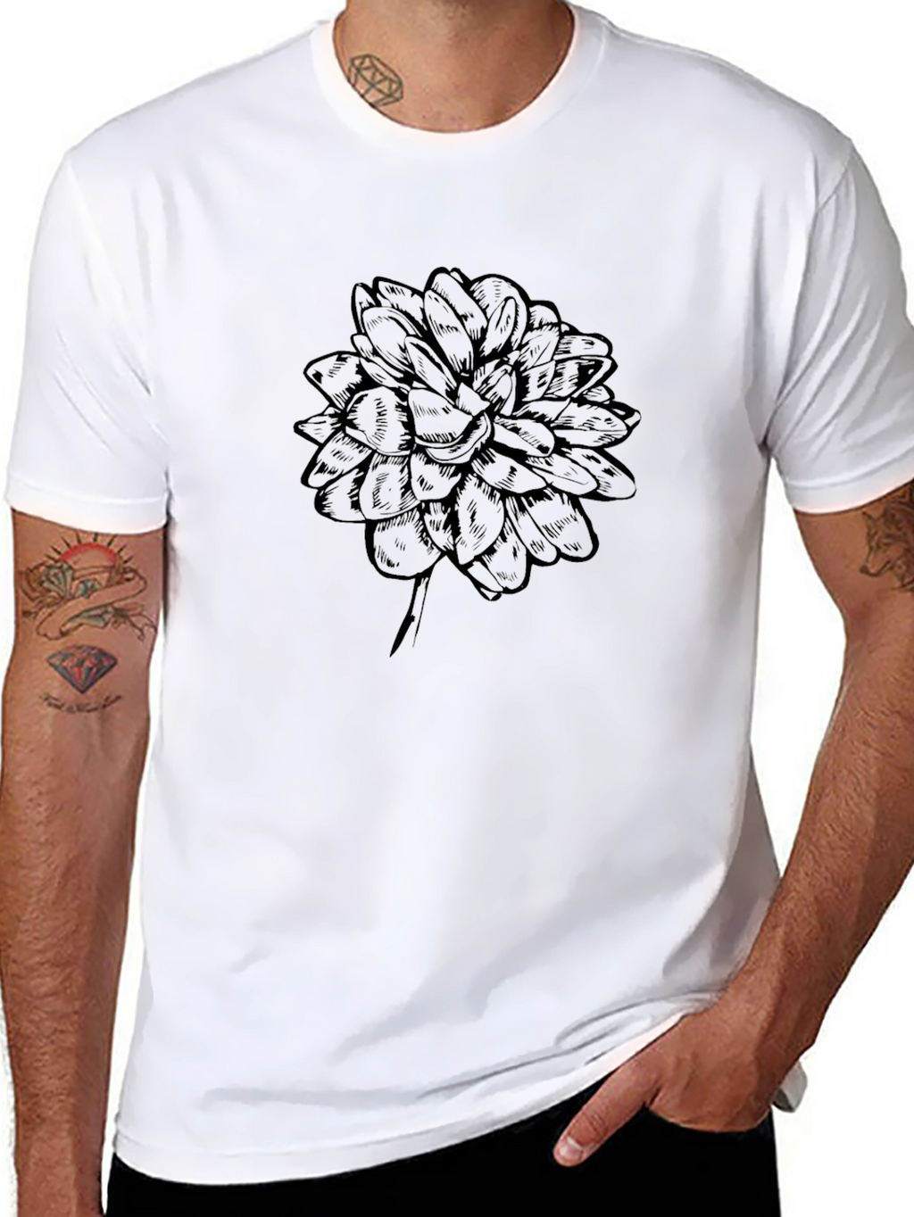 Black Floral Graphic Tee - Stylish Casual Wear