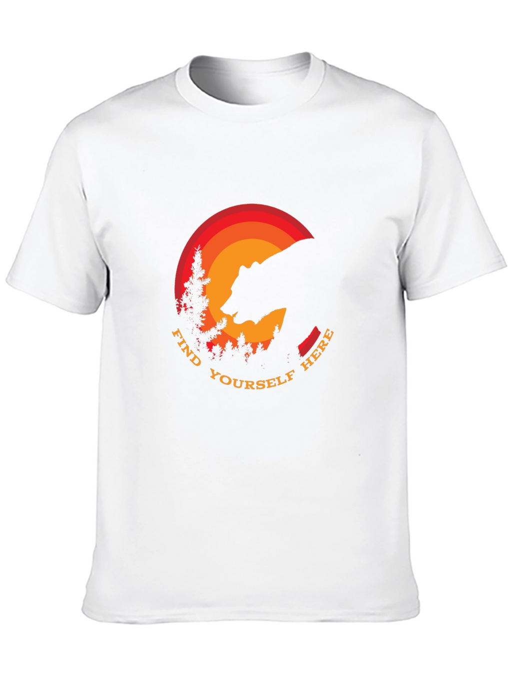 Find Yourself Here Bear Silhouette T-Shirt