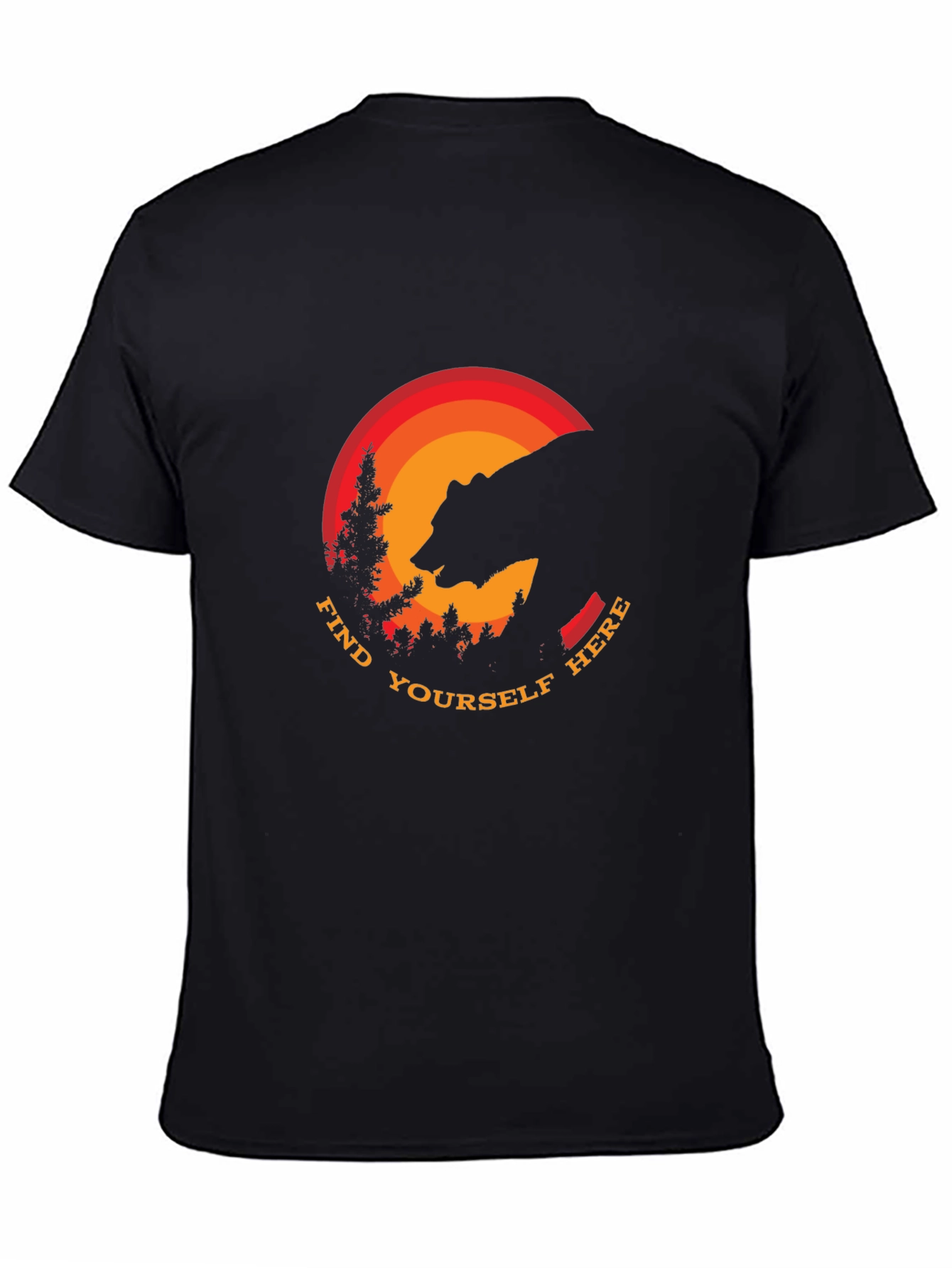 Find Yourself Here Bear Silhouette T-Shirt