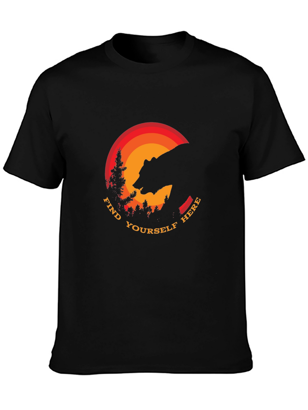 Find Yourself Here Bear Silhouette T-Shirt