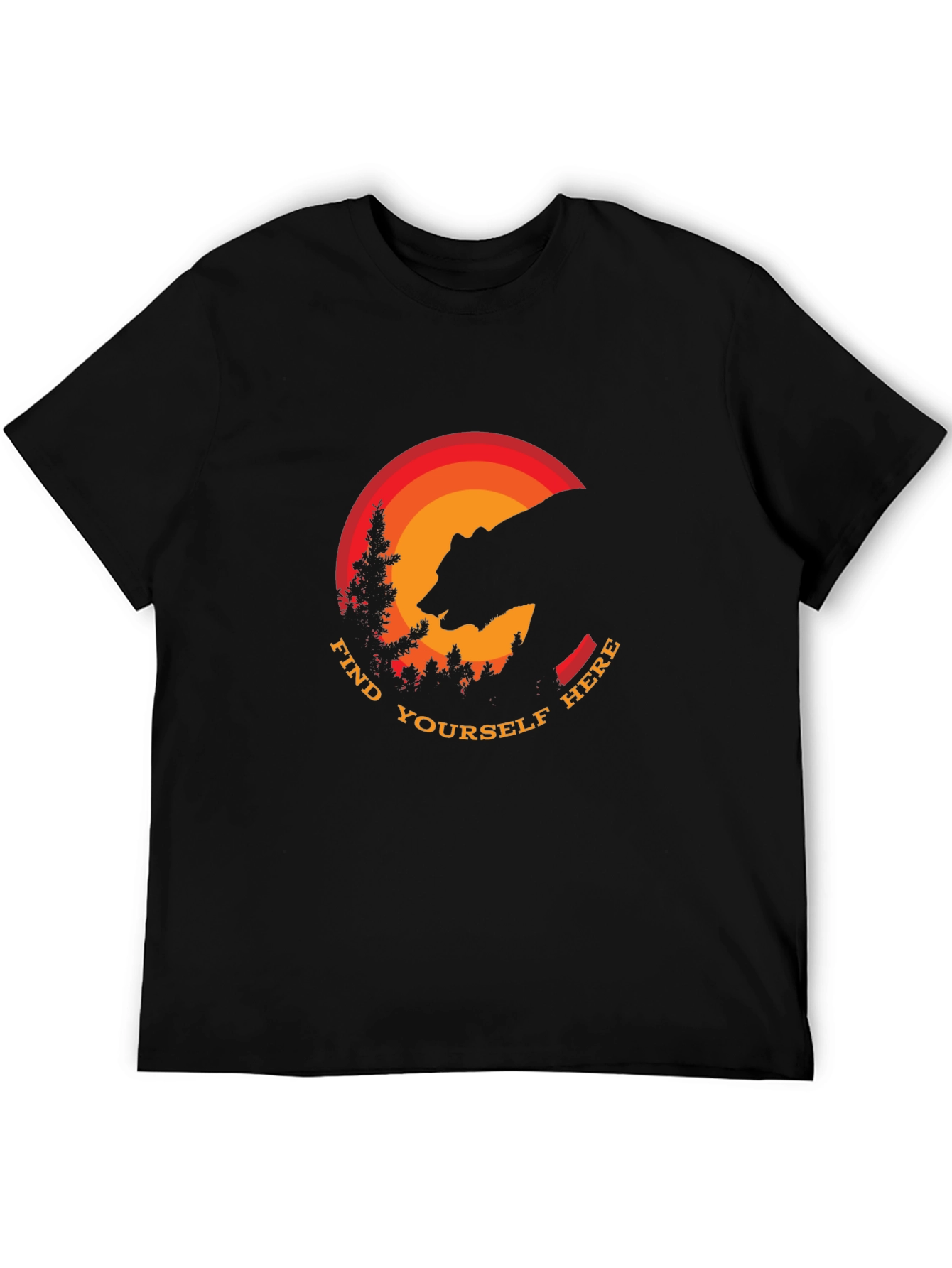 Find Yourself Here Bear Silhouette T-Shirt
