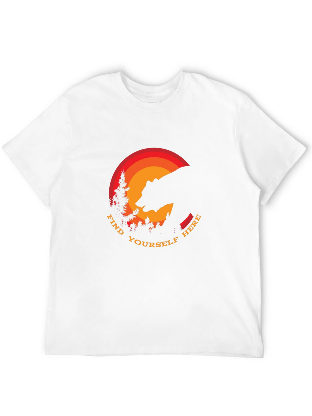Find Yourself Here Bear Silhouette T-Shirt