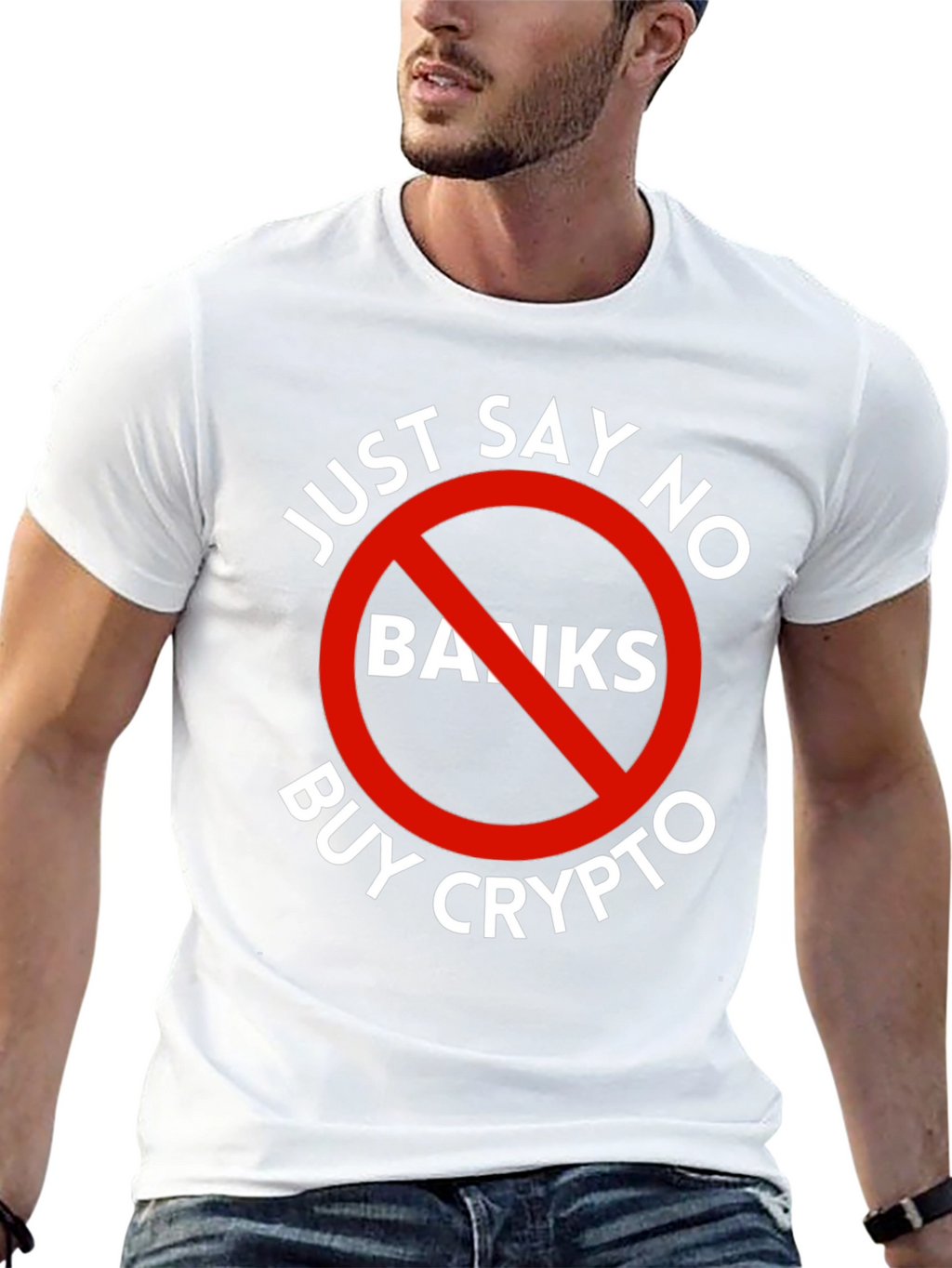 Just Say No Banks Buy Crypto Black T-Shirt