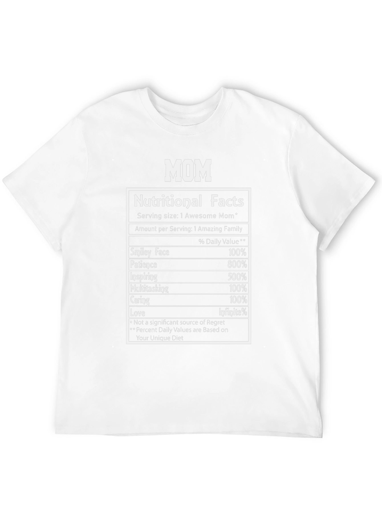 Mom Nutritional Facts T-Shirt - Awesome Family