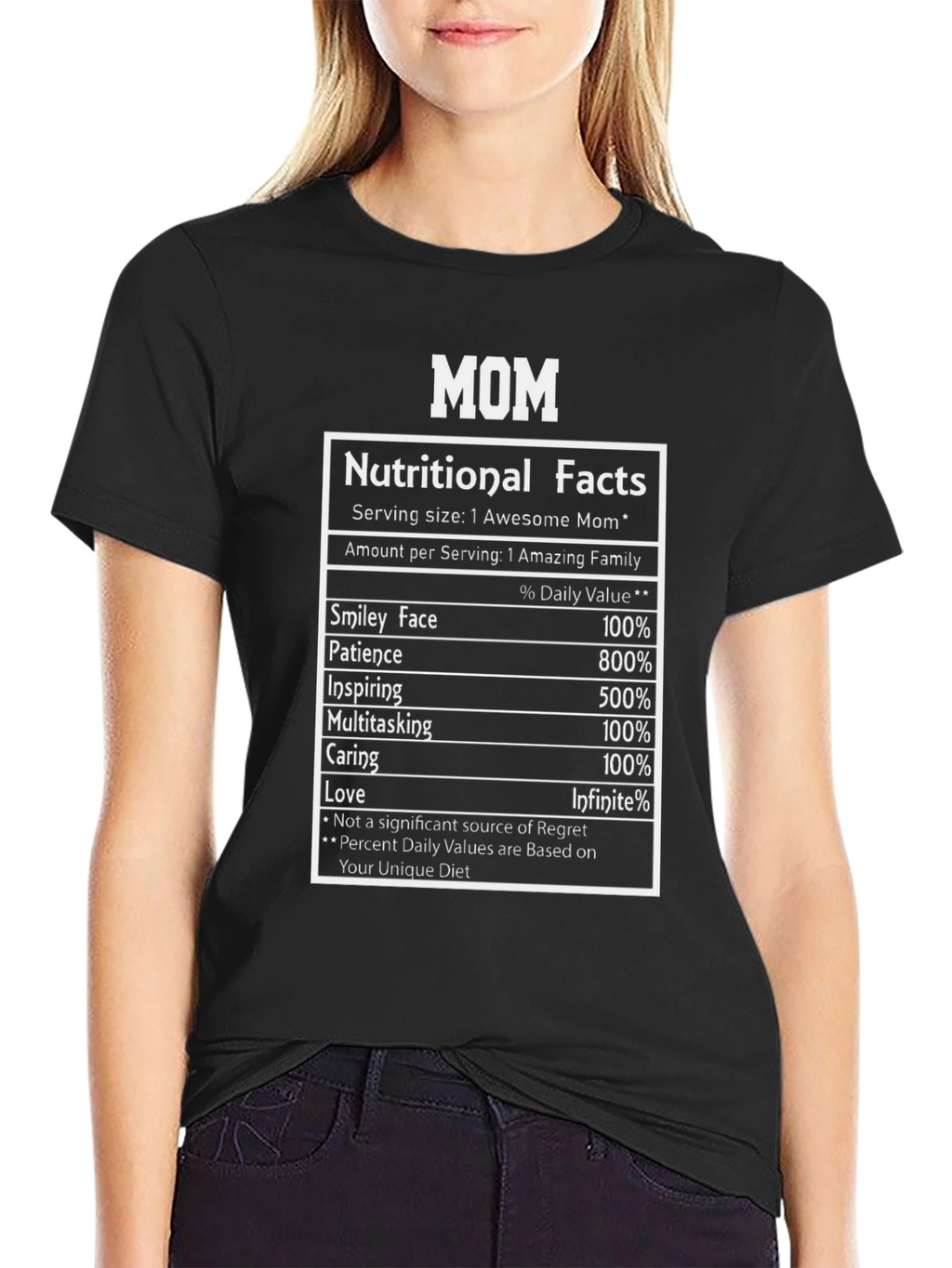 Mom Nutritional Facts T-Shirt - Awesome Family