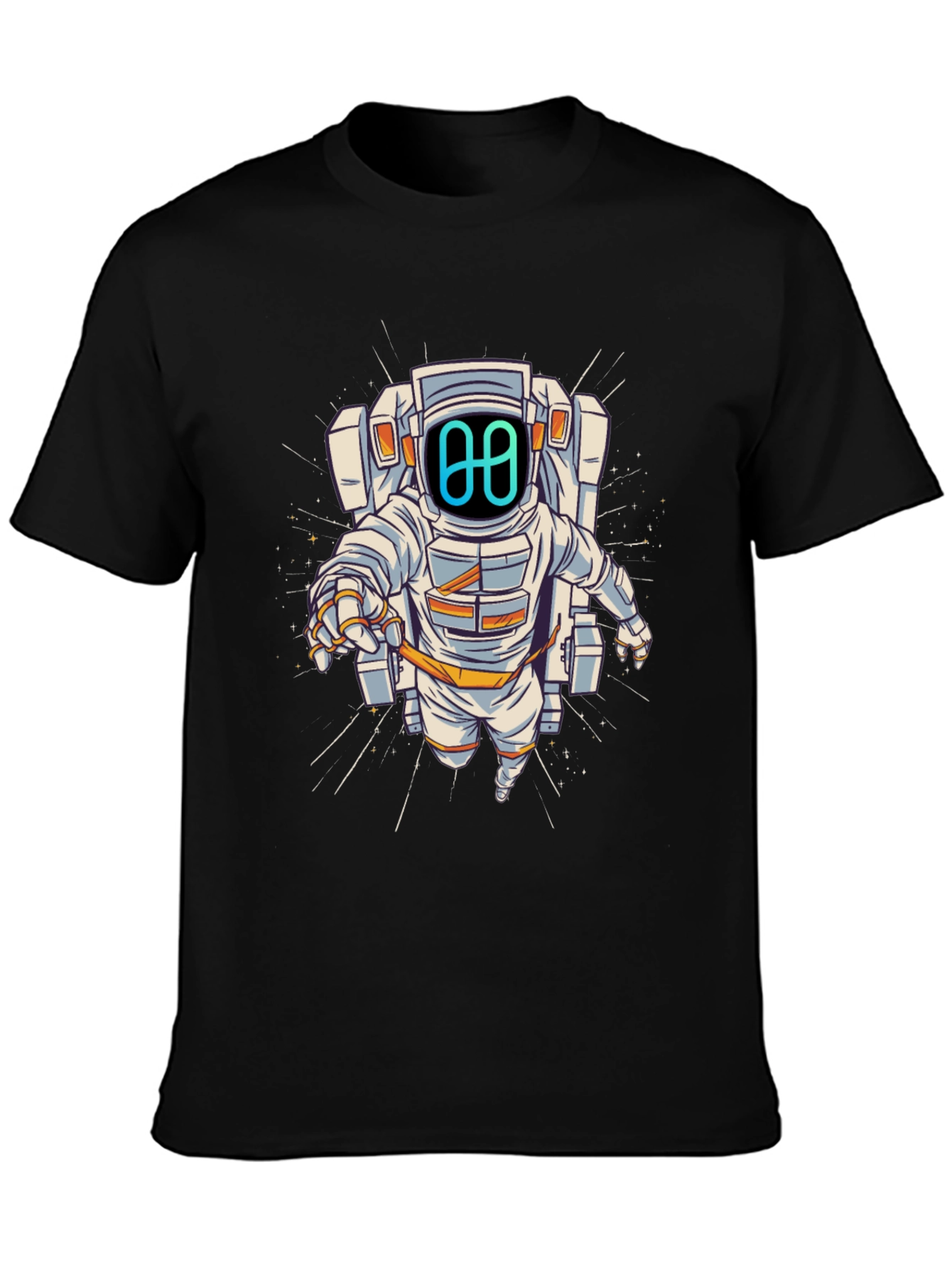 Astronaut Graphic Tee - Black Cotton Blend