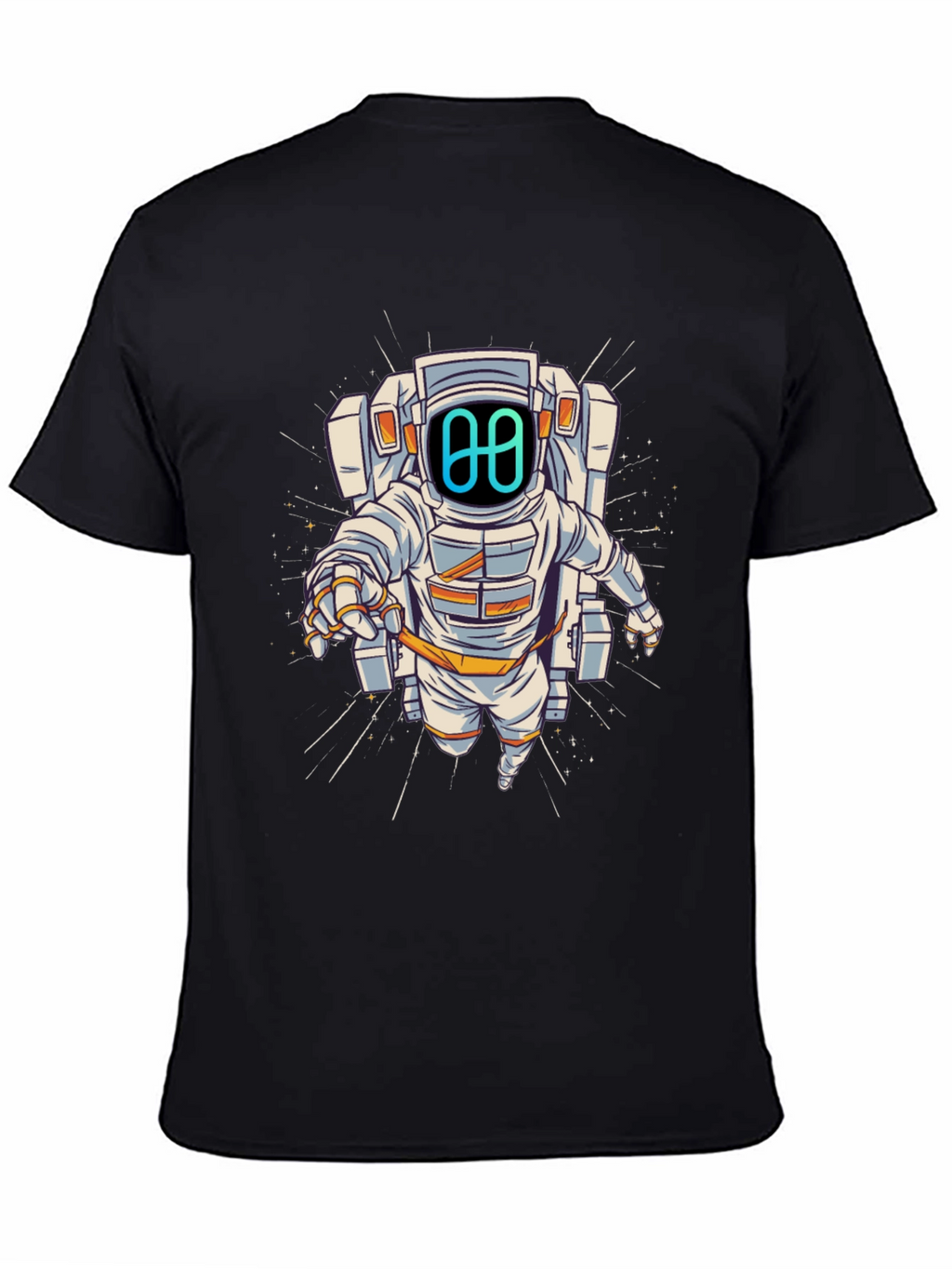 Astronaut Graphic Tee - Black Cotton Blend