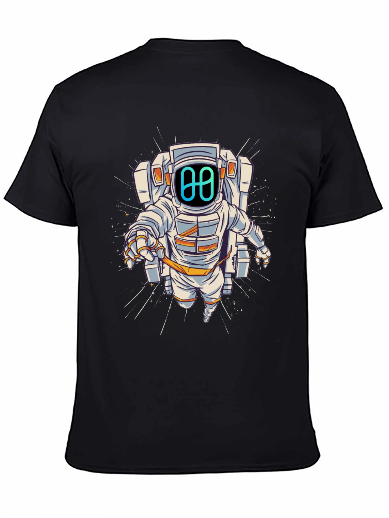 Astronaut Graphic Tee - Black Cotton Blend