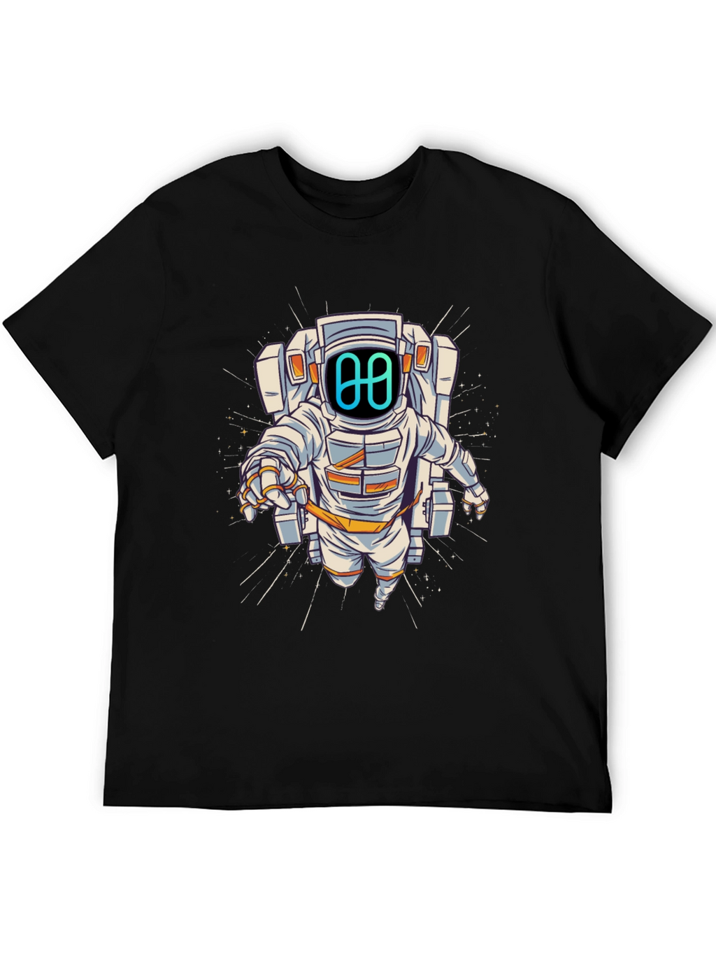 Astronaut Graphic Tee - Black Cotton Blend