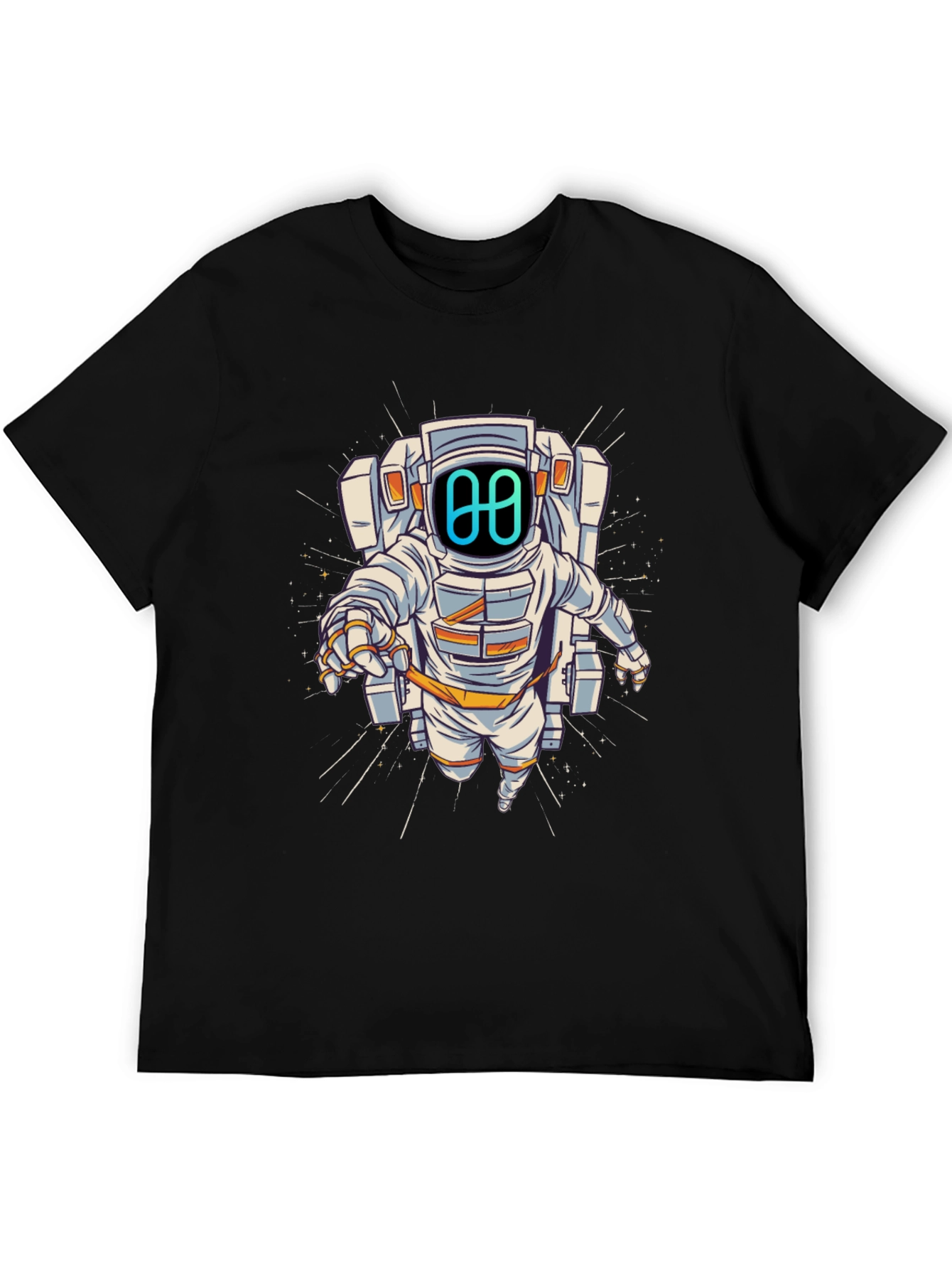 Astronaut Graphic Tee - Black Cotton Blend