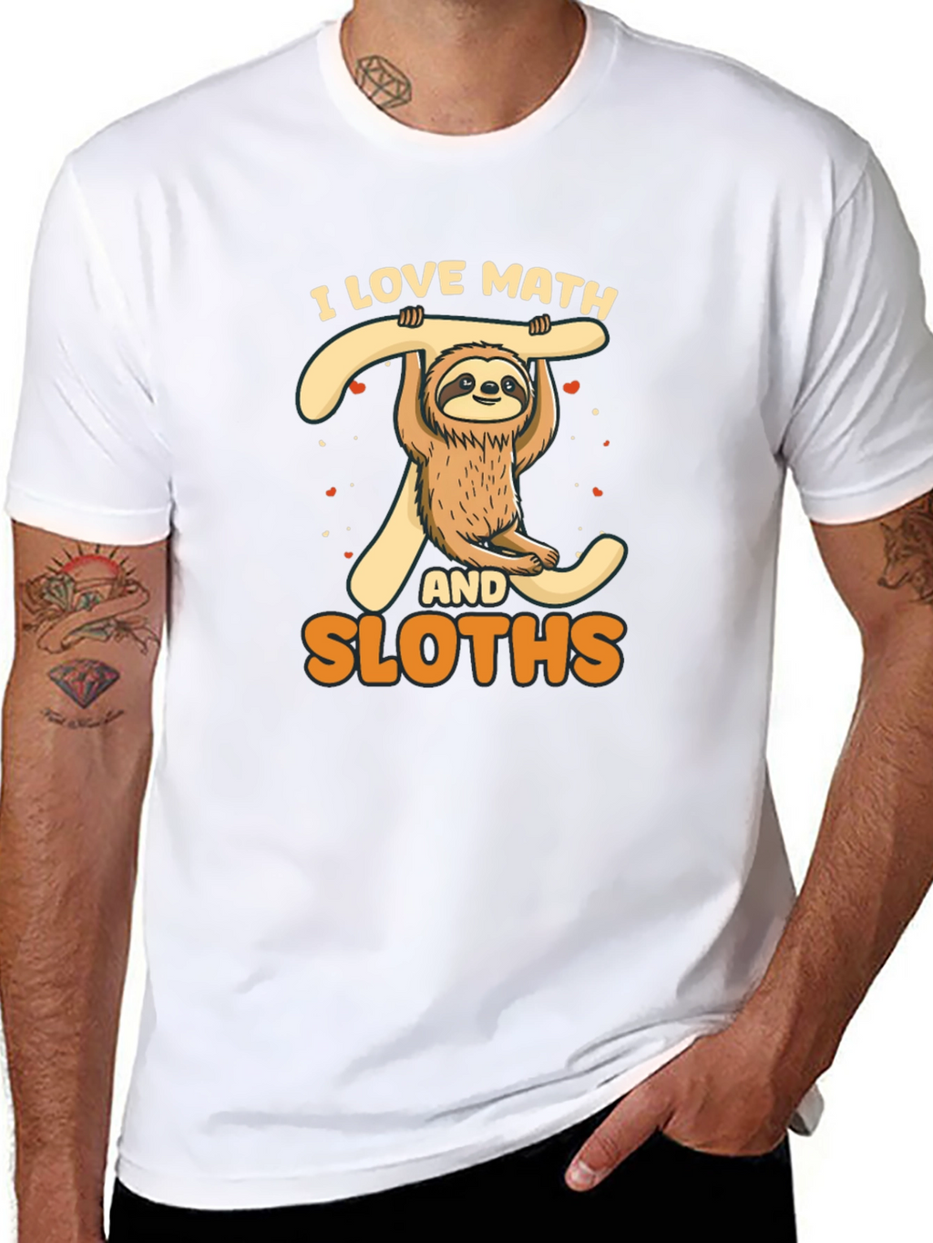 I Love Math and Sloths T-Shirt