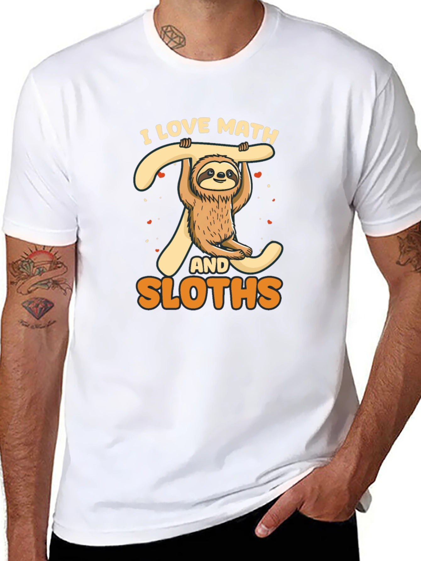 I Love Math and Sloths T-Shirt
