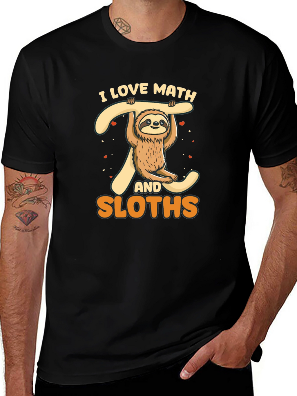 I Love Math and Sloths T-Shirt