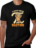 I Love Math and Sloths T-Shirt