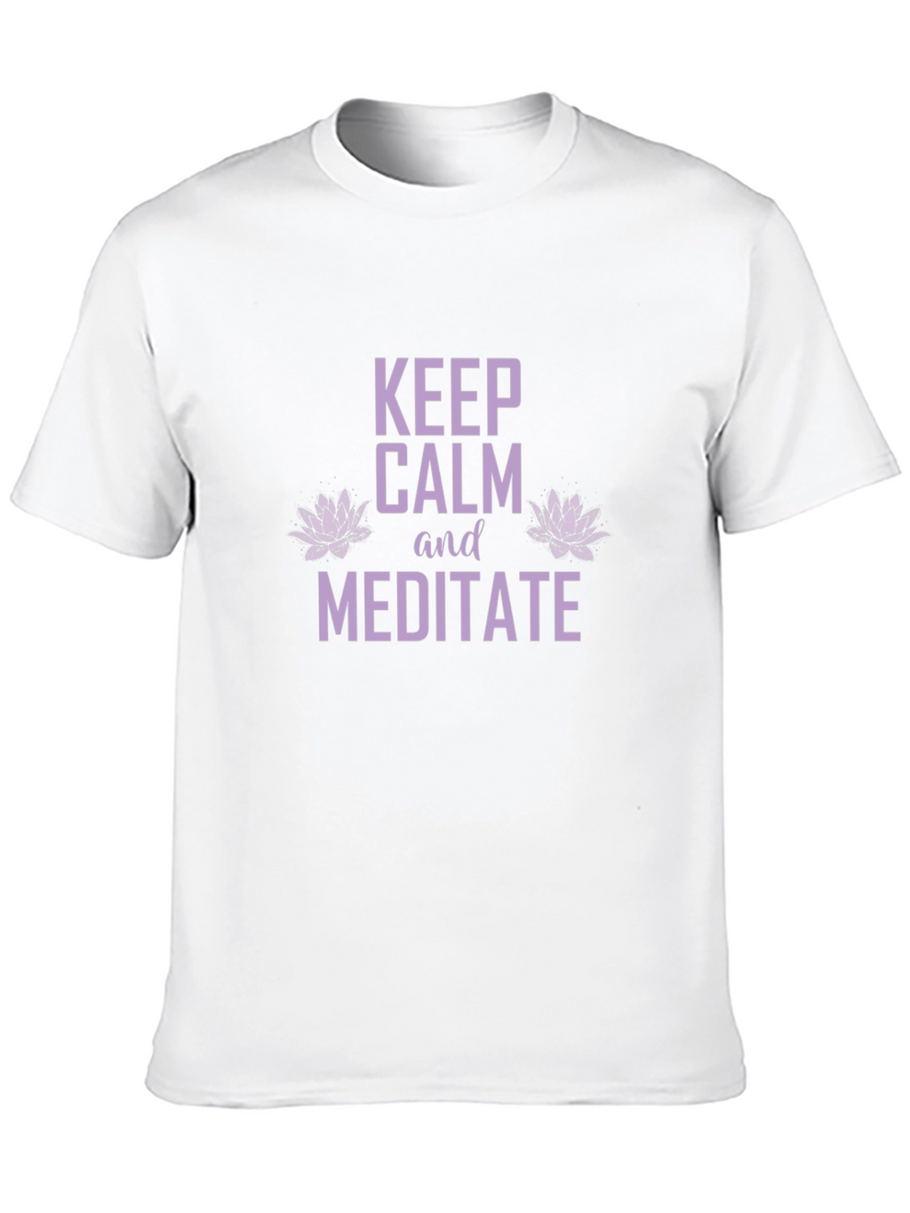 Keep Calm Meditate Graphic Tee - Black Cotton T-Shirt