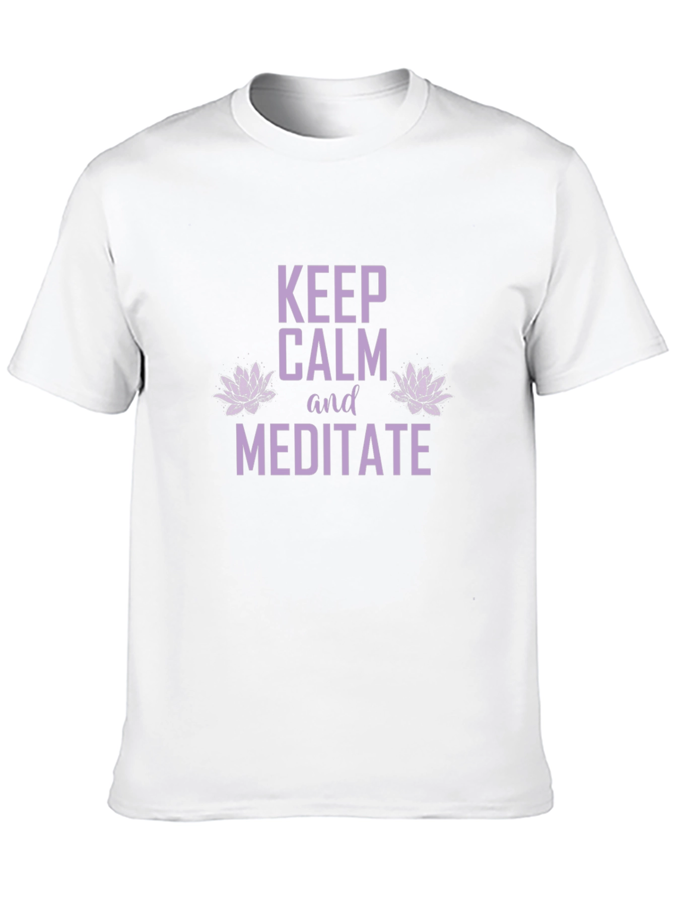 Keep Calm Meditate Graphic Tee - Black Cotton T-Shirt
