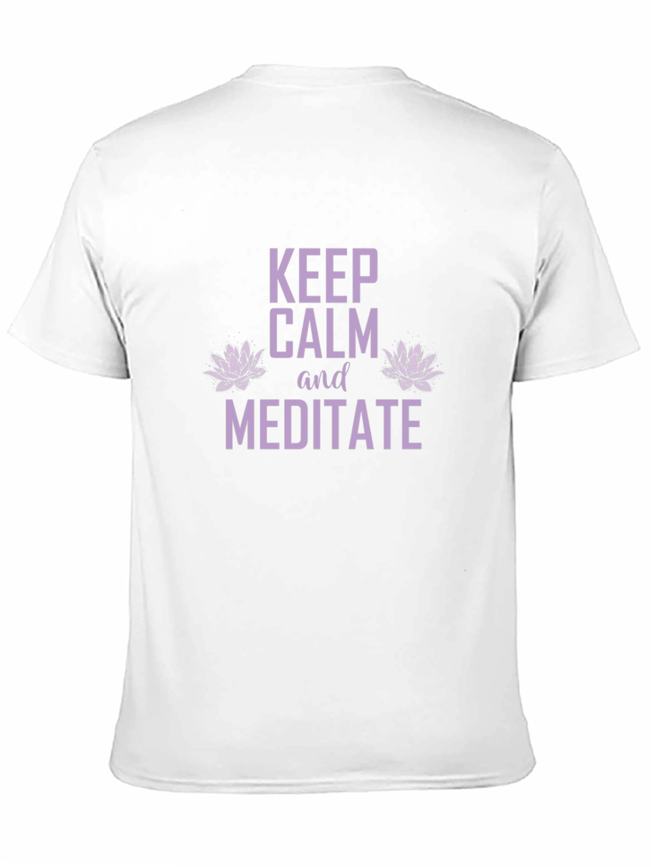 Keep Calm Meditate Graphic Tee - Black Cotton T-Shirt