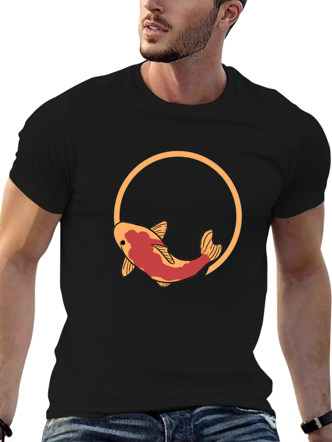 Koi Fish Graphic T-Shirt - Artistic Design