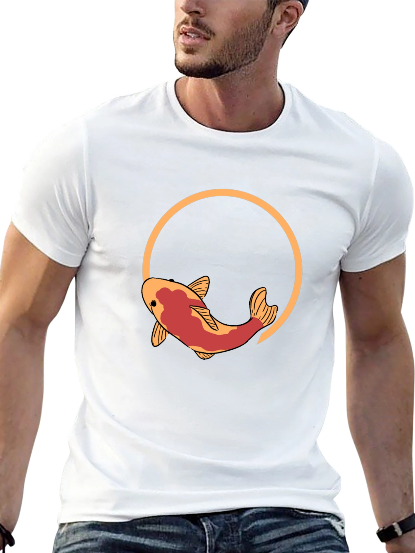 Koi Fish Graphic T-Shirt - Artistic Design