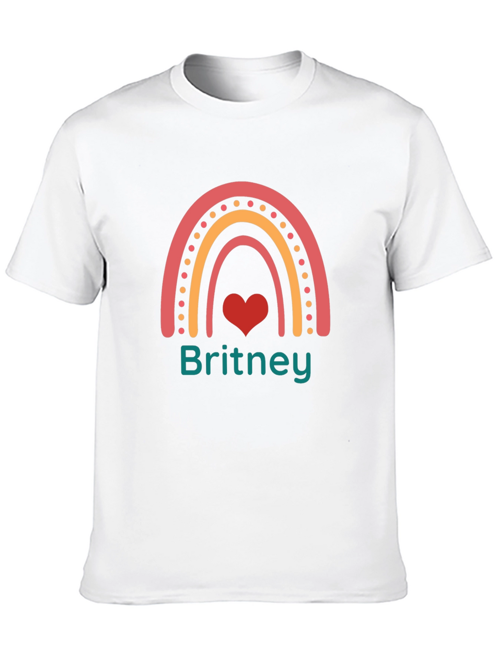 Britney Rainbow Heart Personalized T-Shirt