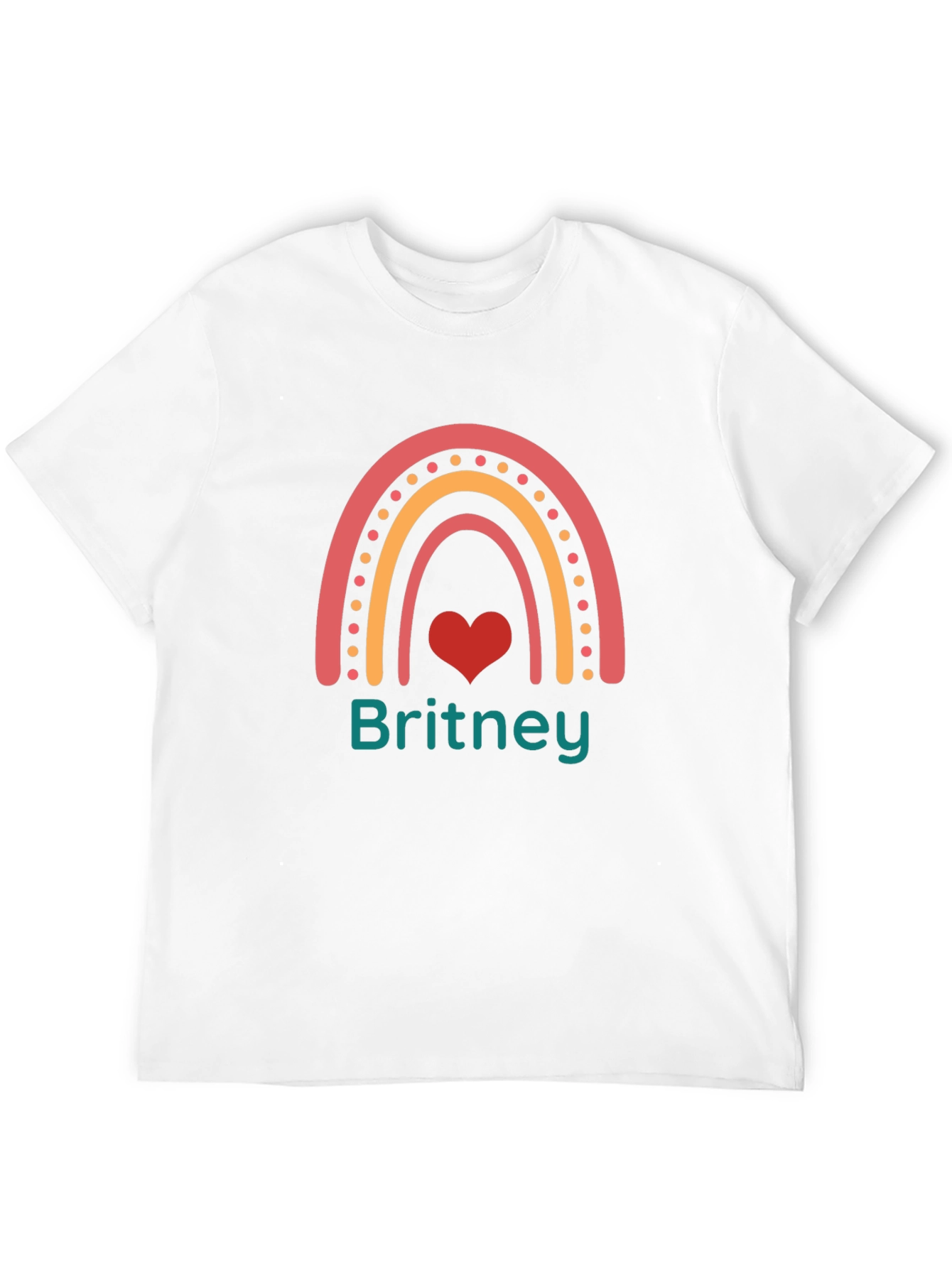 Britney Rainbow Heart Personalized T-Shirt
