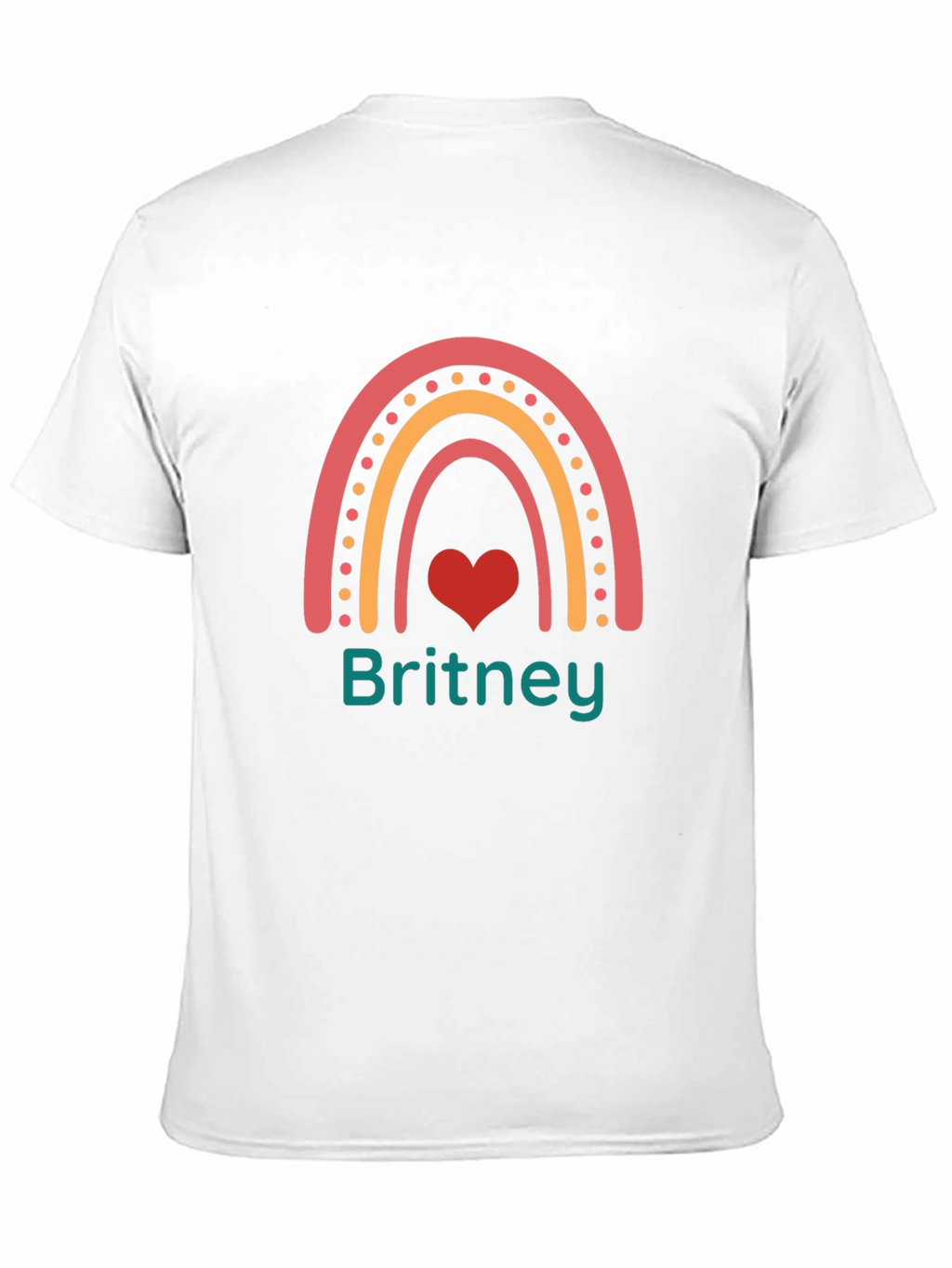 Britney Rainbow Heart Personalized T-Shirt